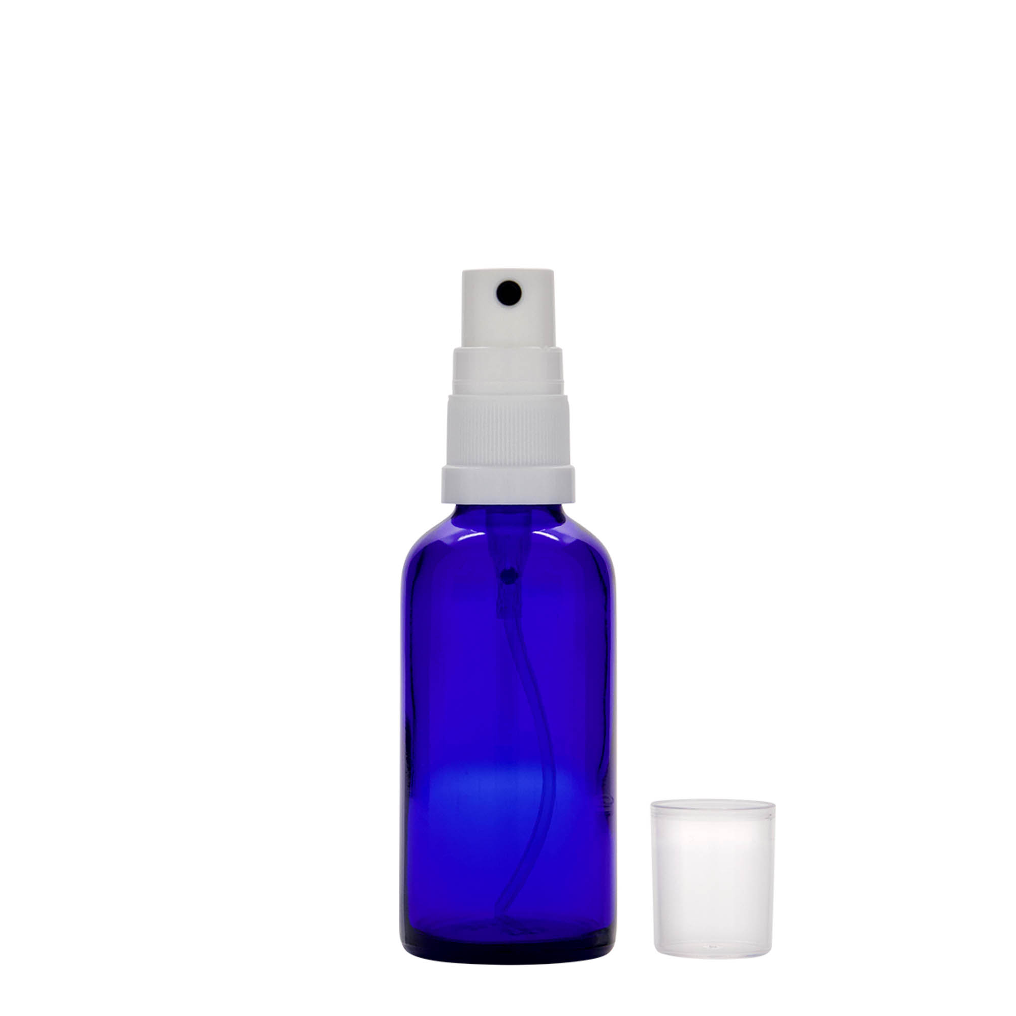 50 ml spray bottle medicine, glass, royal blue, opening: DIN 18 50 ml spray bottle medicine, glass, royal blue, opening: DIN 18