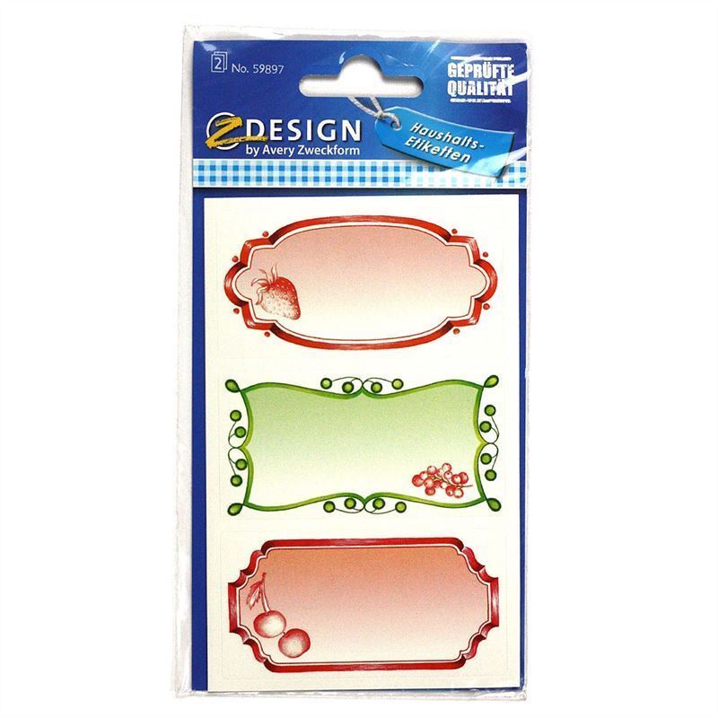 Zweckform Labels 'Fruits', rectangular, paper, multicoloured