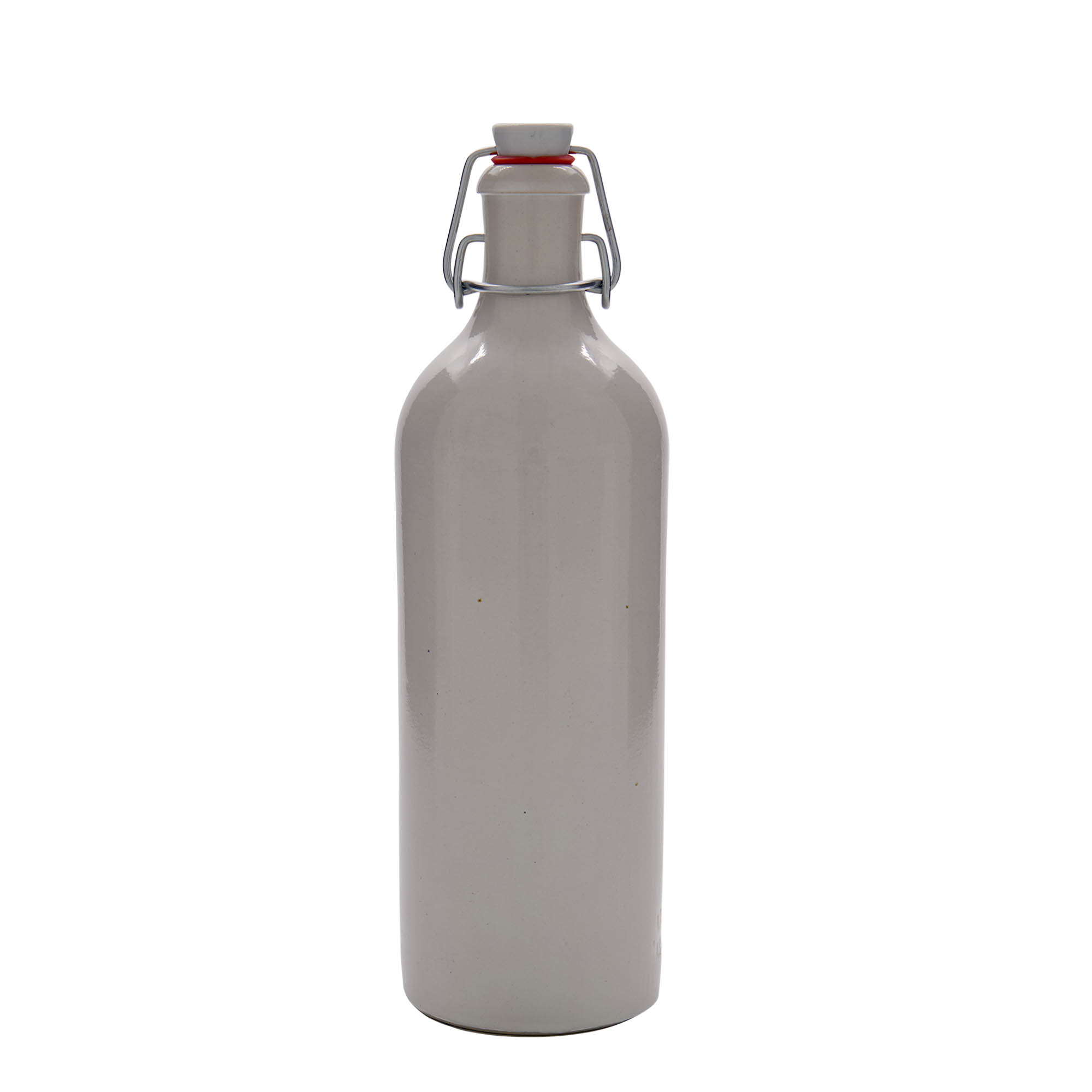 750 ml earthenware jug, stoneware, white, mouth: swing top closure