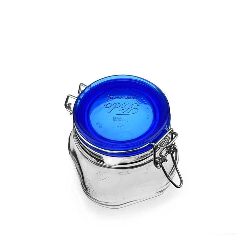 500 ml wire bail jar 'Fido' Blue Top, square, opening: wire bail closure 500 ml wire bail jar 'Fido' Blue Top, square, opening: wire bail closure