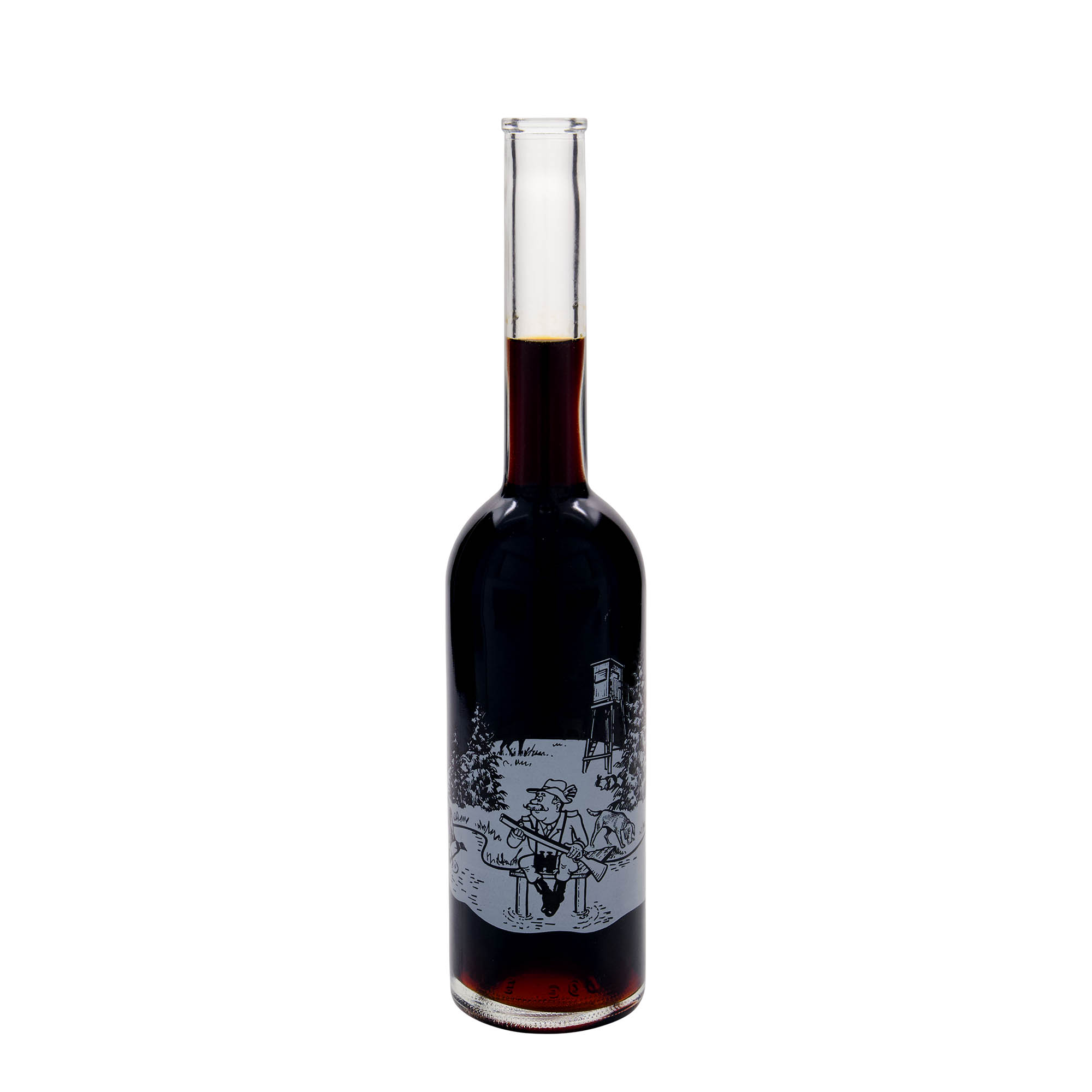 500 ml glass bottle 'Opera', design: hunter, opening: cork
