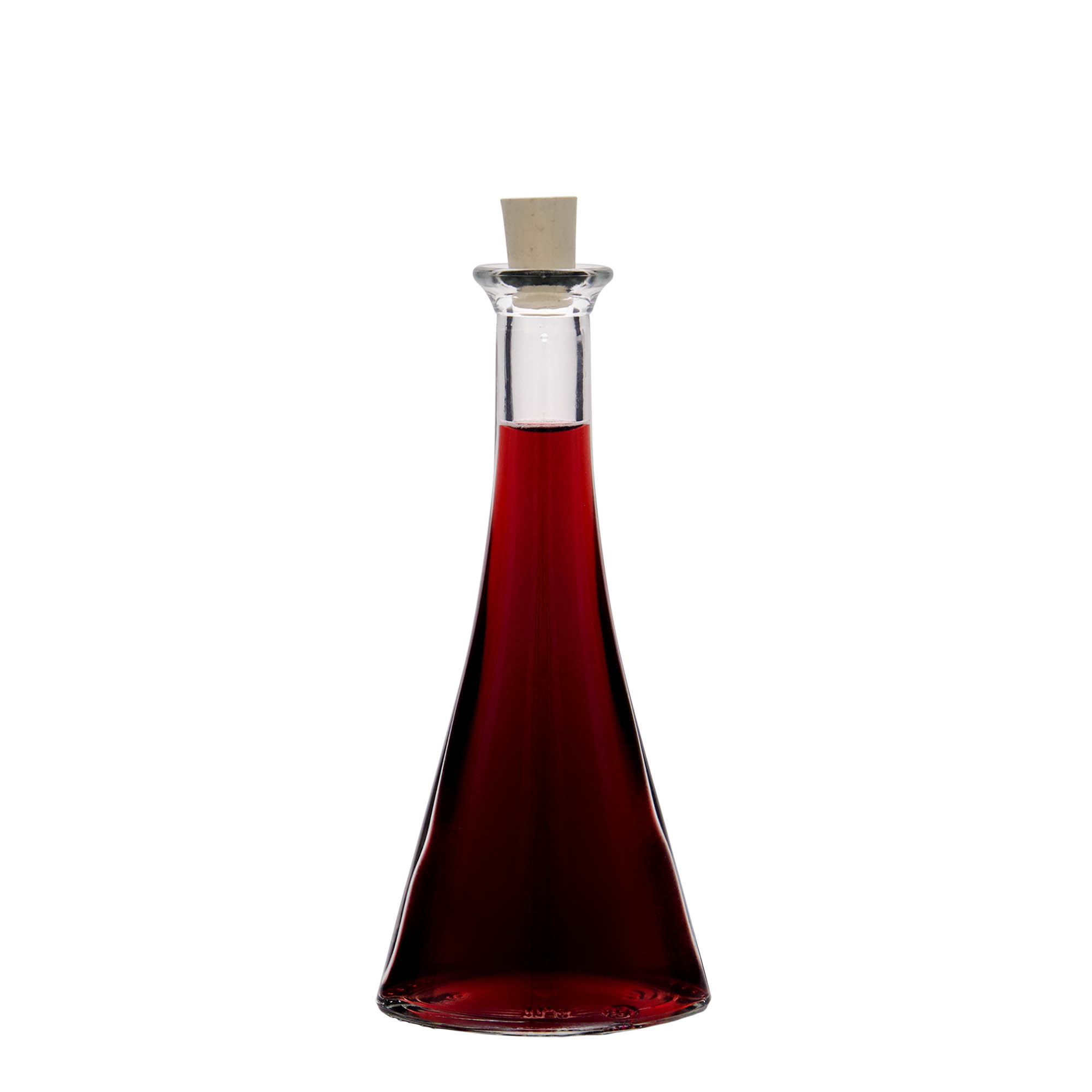 100 ml glass bottle 'Veronica', half-round, opening: cork 100 ml glass bottle 'Veronica', half-round, opening: cork
