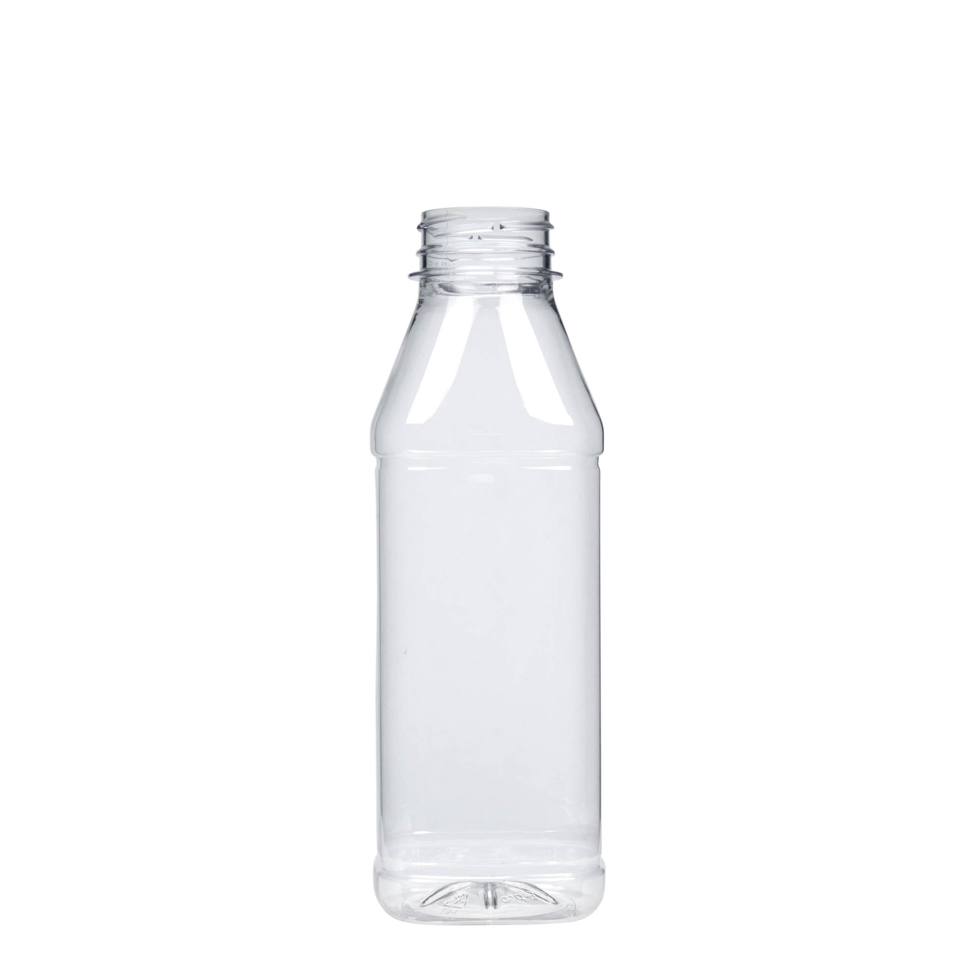 500 ml PET bottle 'Milk and Juice Carré', square, plastic, closure: 38 mm 500 ml PET bottle 'Milk and Juice Carré', square, plastic, closure: 38 mm