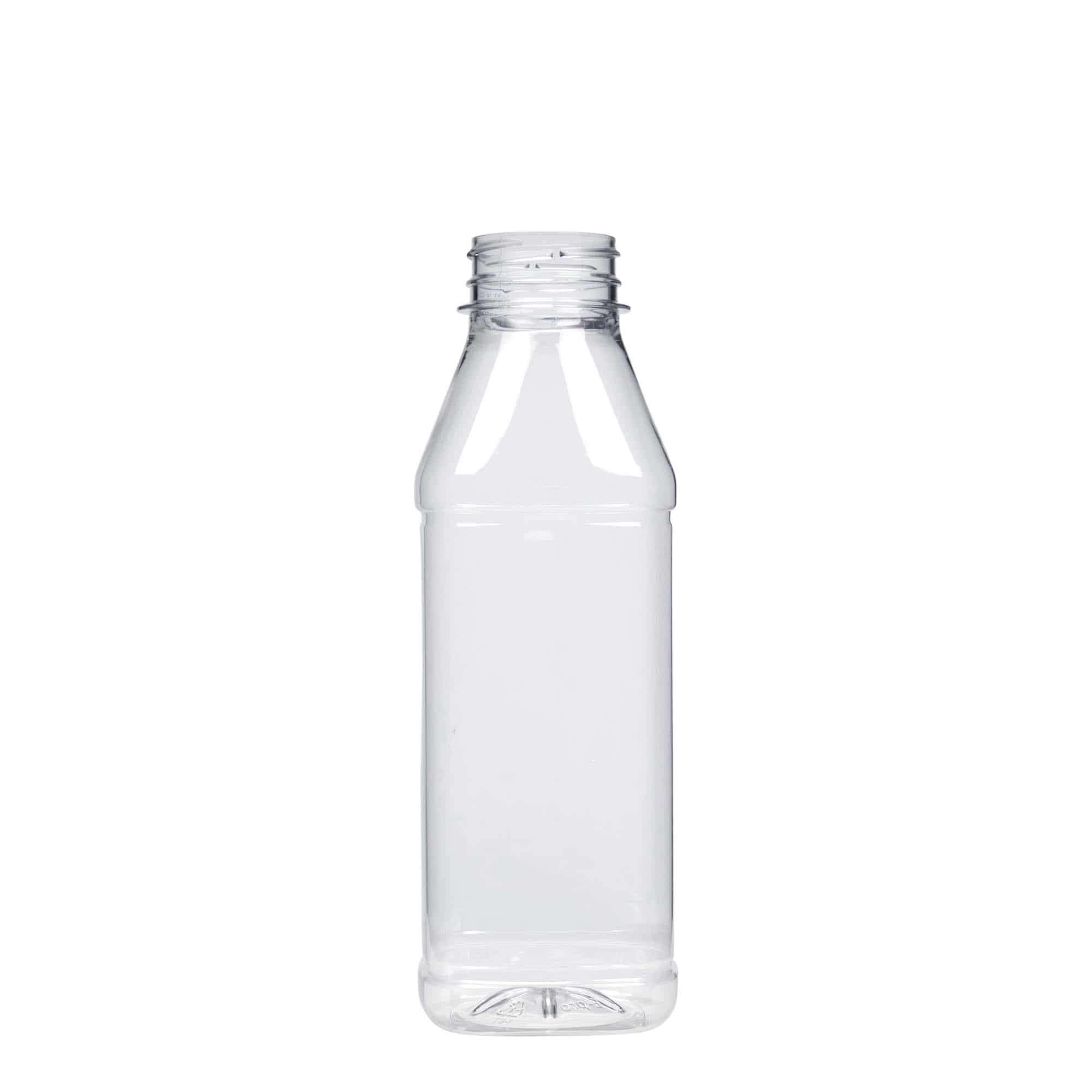 500 ml PET bottle ‘Milk and Juice Carré’, square, plastic, opening: 38 mm