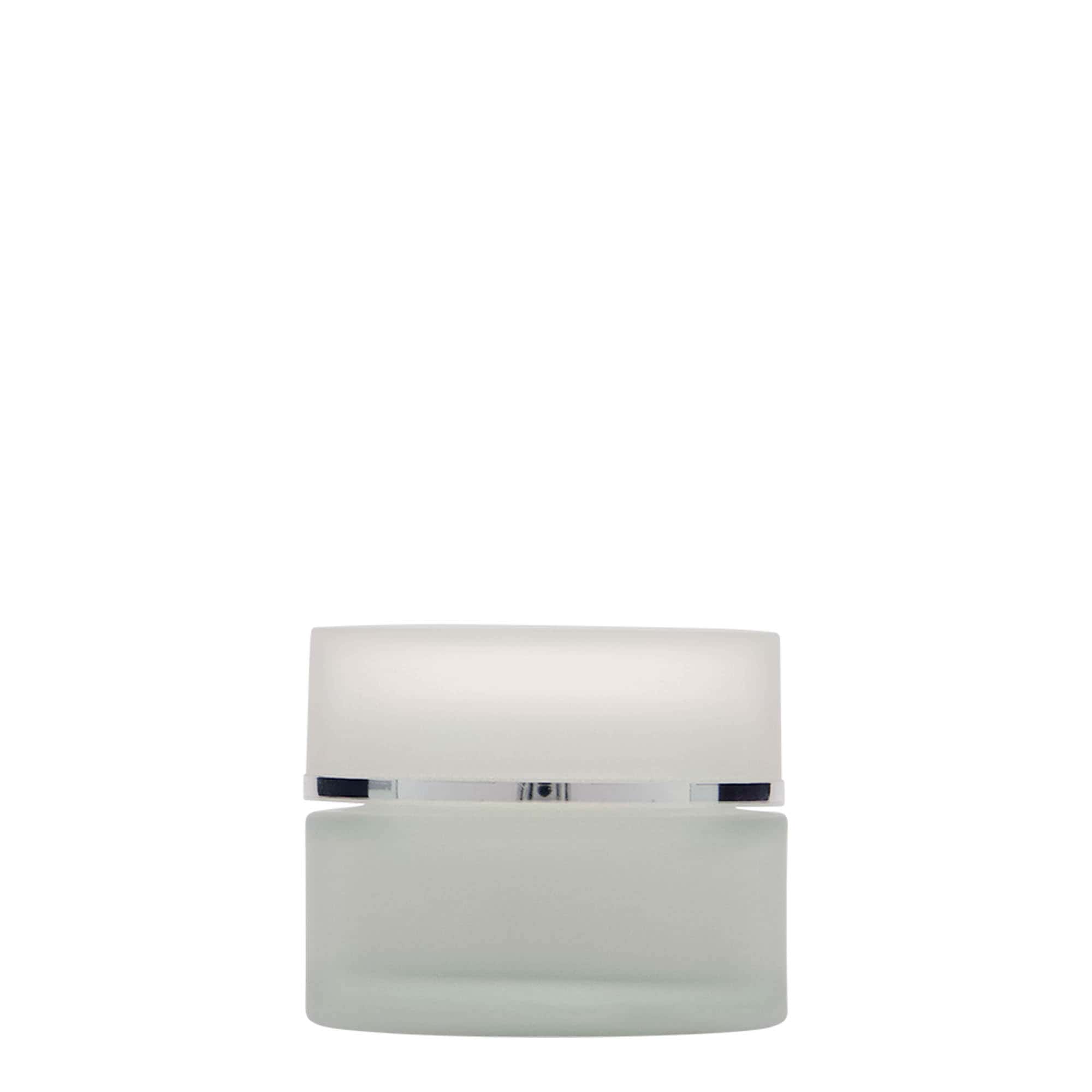 50 ml jar ‘Platinum Edition’, glass, frosted, opening: screw cap