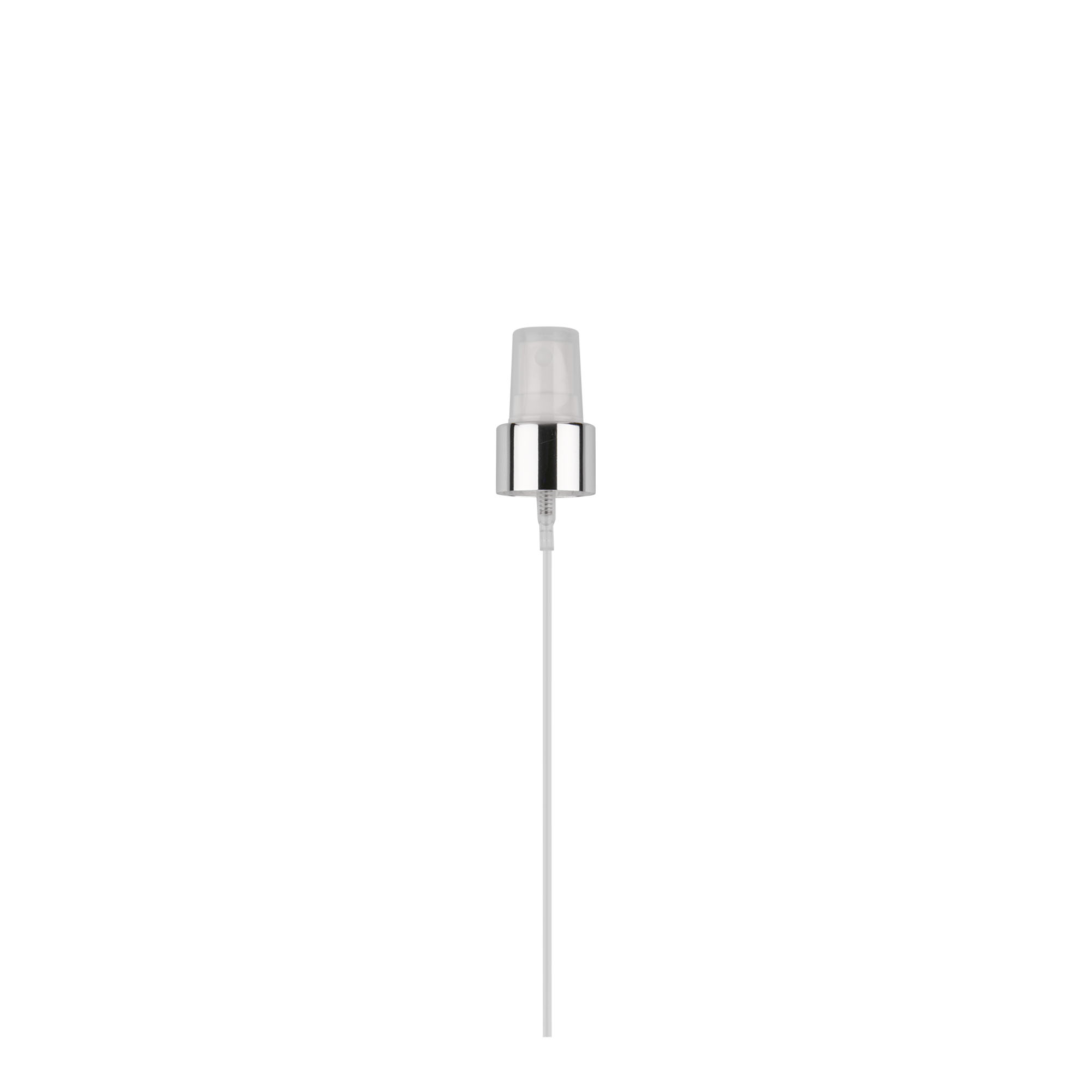 Screw cap with atomiser, PP plastic, white, for opening: GPI 24/410