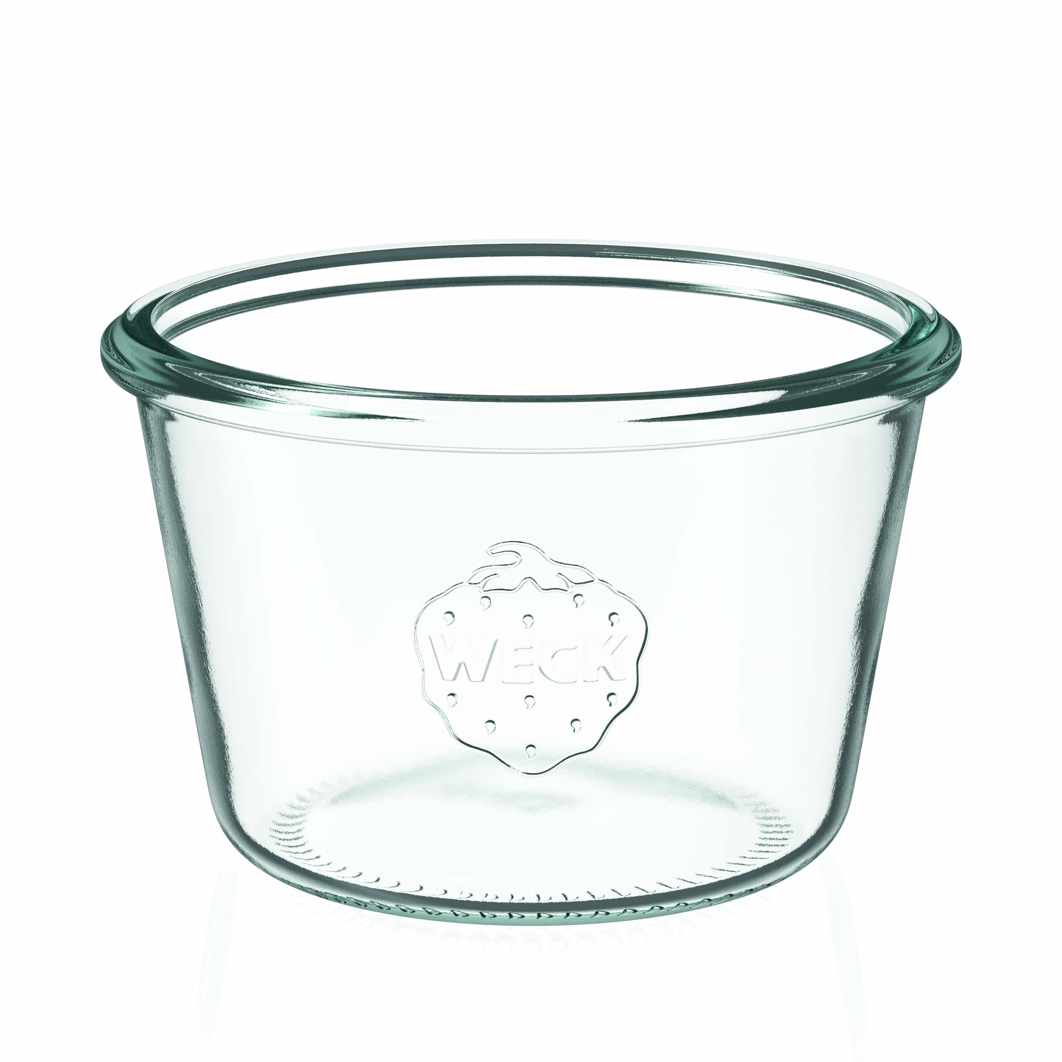 6x 370 ml WECK inverted jar with glass lid RR 100
