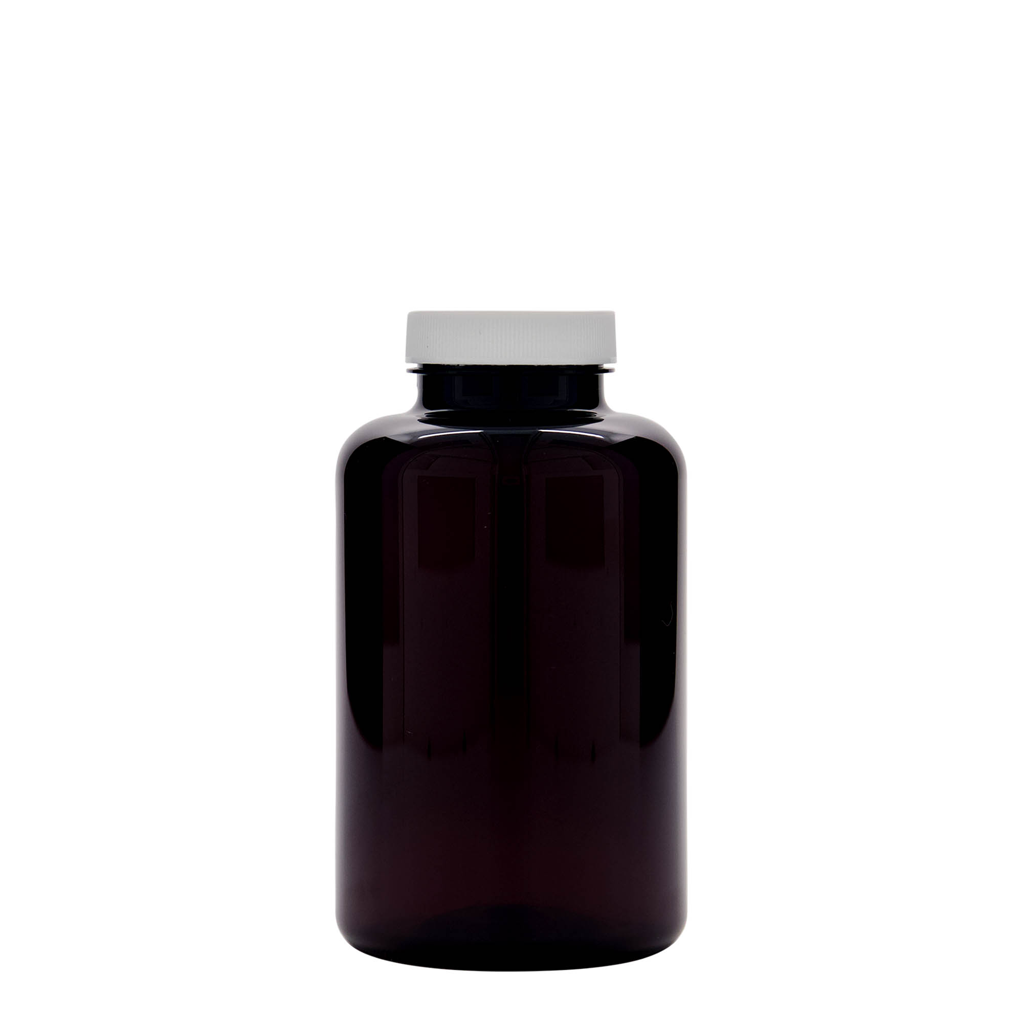 500 ml PET container, plastic, brown, opening: 45/400