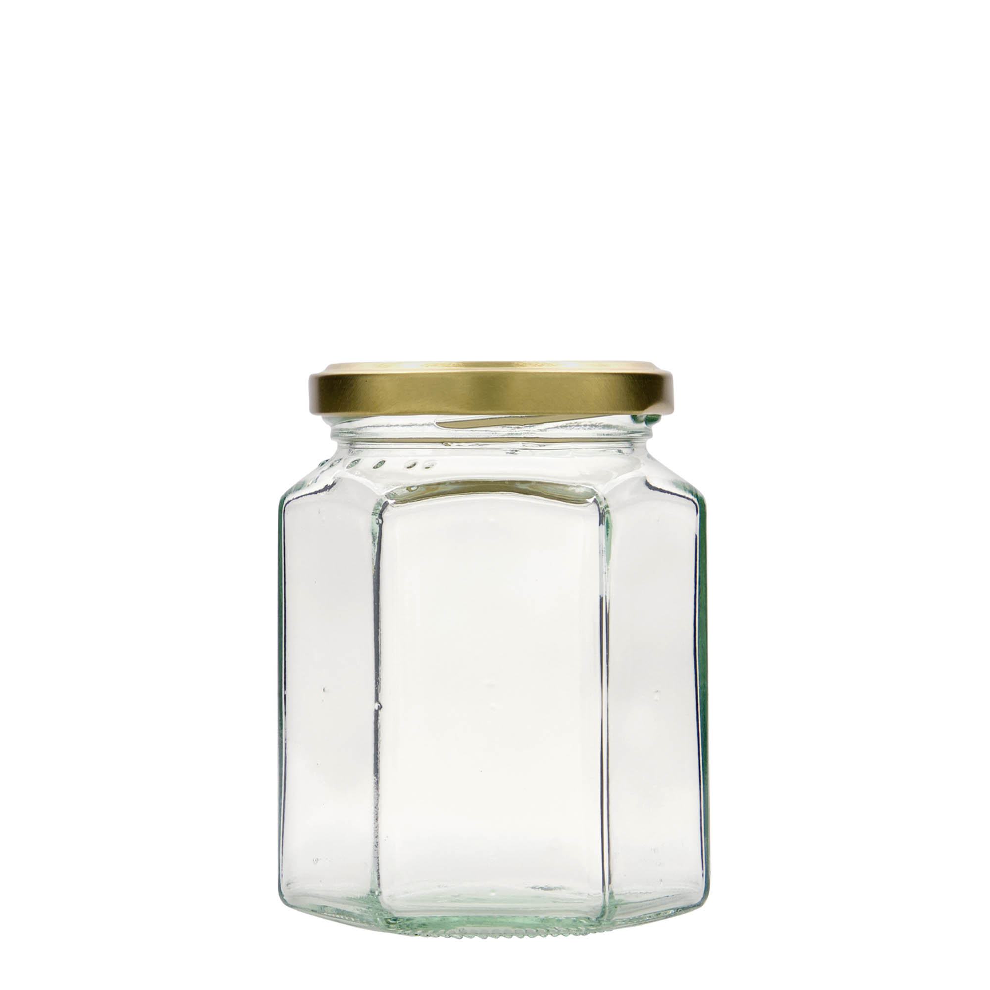 288 ml hexagonal glass, opening: twist-off (TO 63) 288 ml hexagonal glass, opening: twist-off (TO 63)