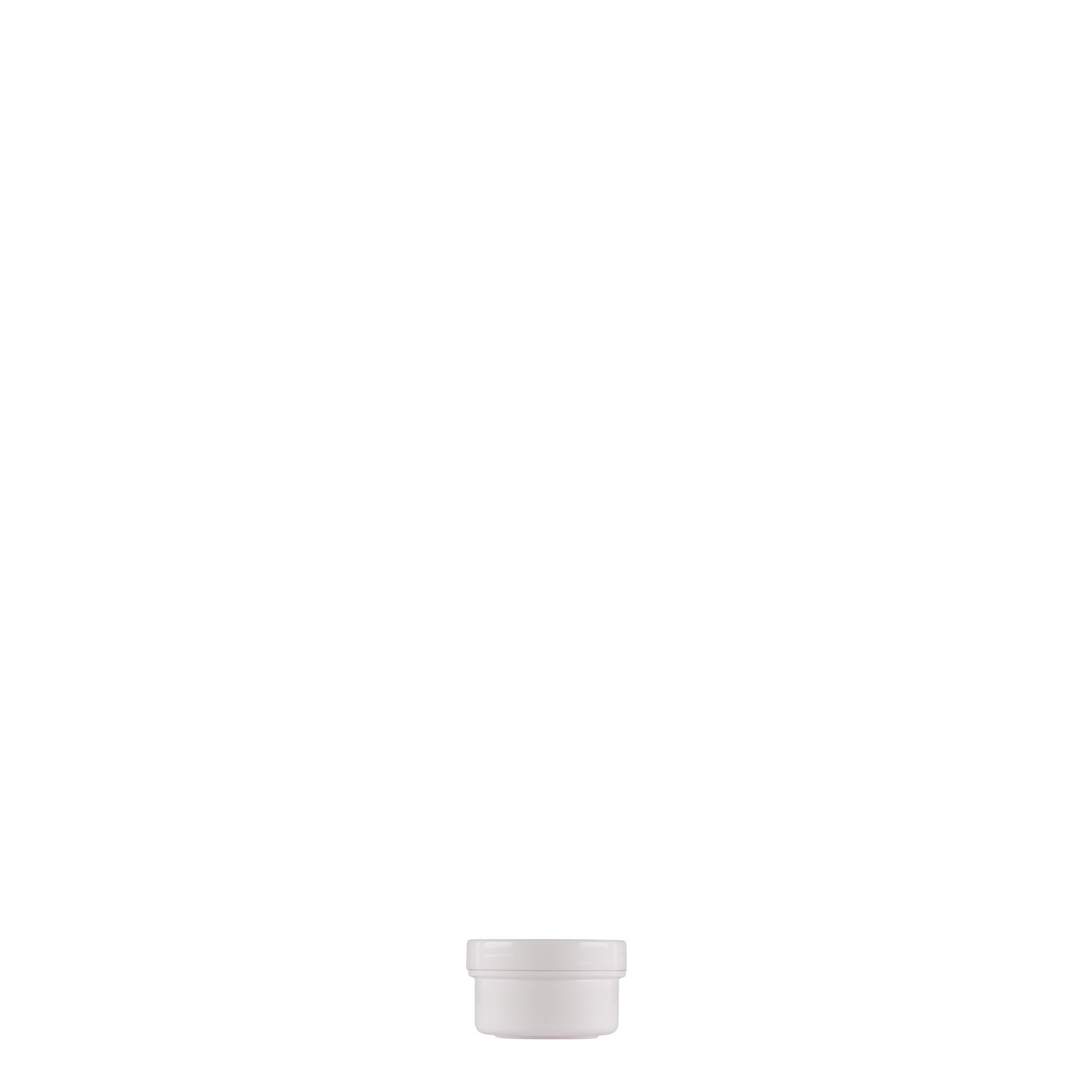 6 ml plastic jar 'White Line', PP, white, closure: screw cap 6 ml plastic jar 'White Line', PP, white, closure: screw cap