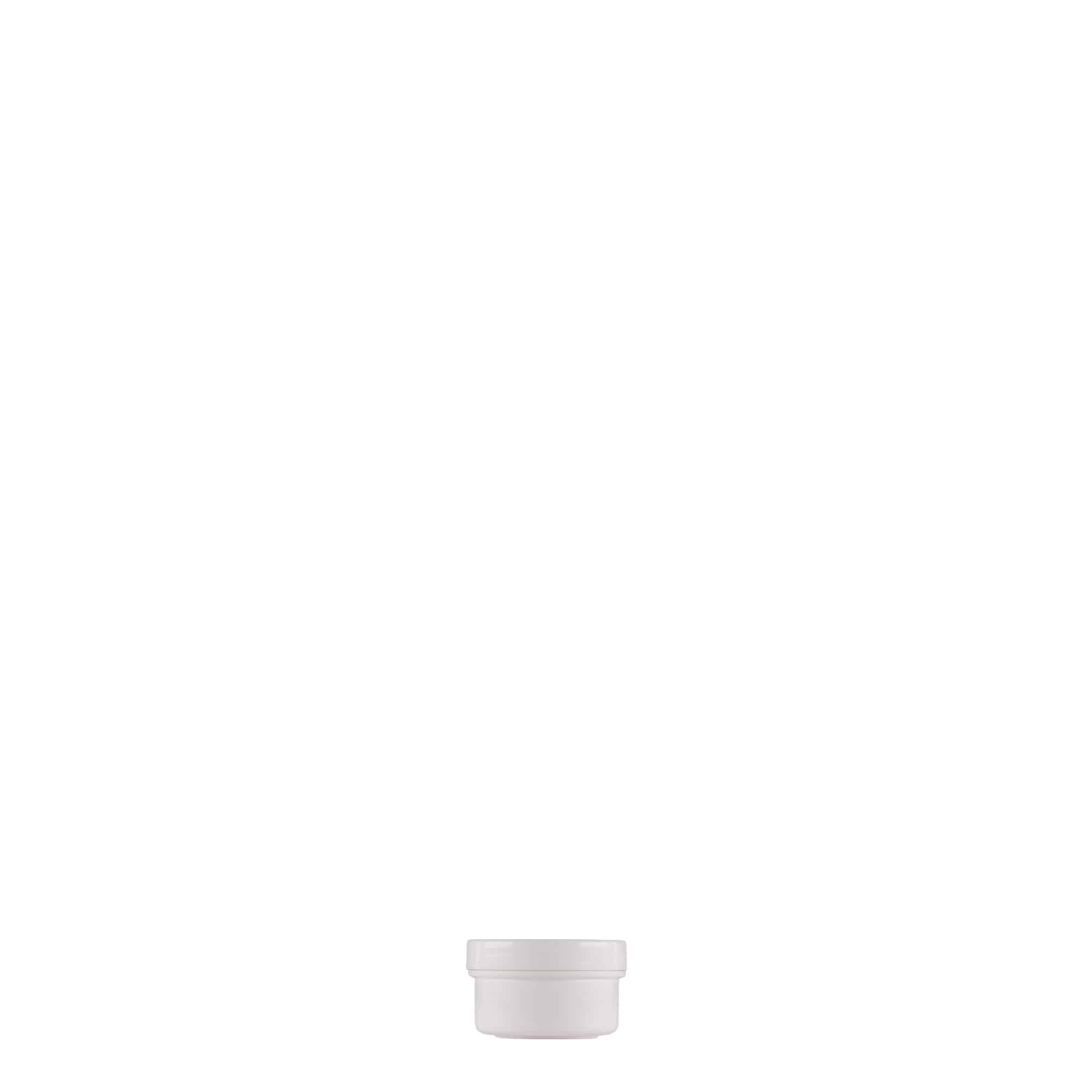 6 ml plastic jar ‘White Line’, PP, white, opening: screw cap