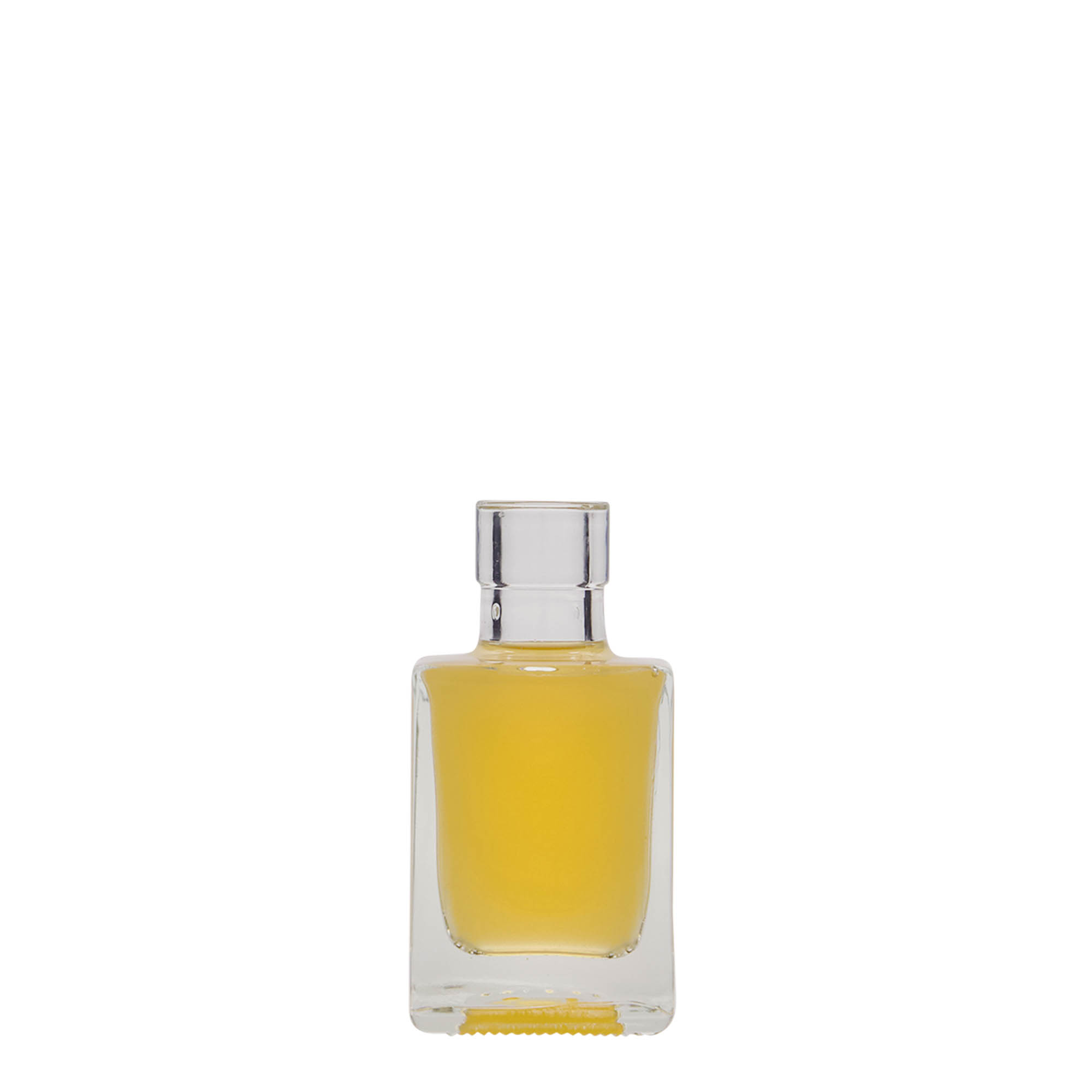 50 ml glass bottle 'Cube', square, opening: cork 50 ml glass bottle 'Cube', square, opening: cork
