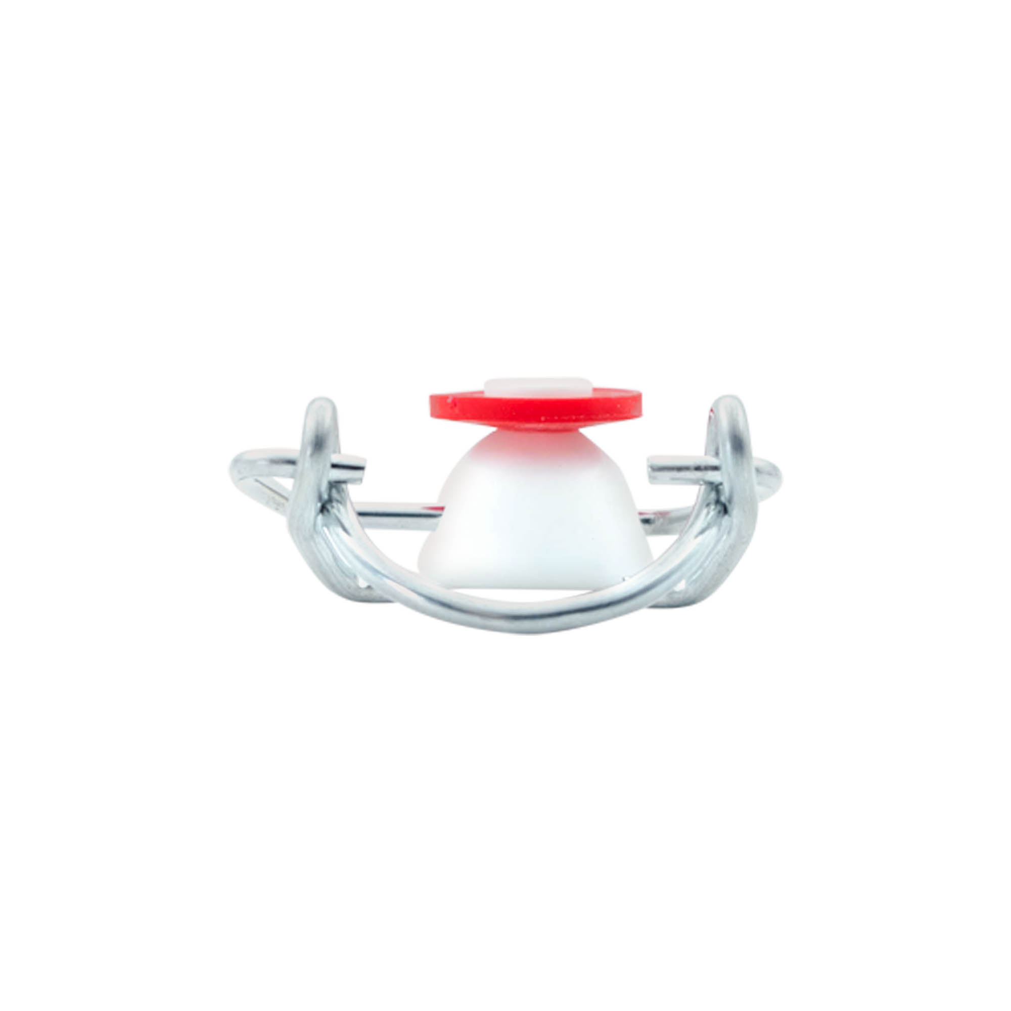 Mini toggle clamp, plastic, red-white