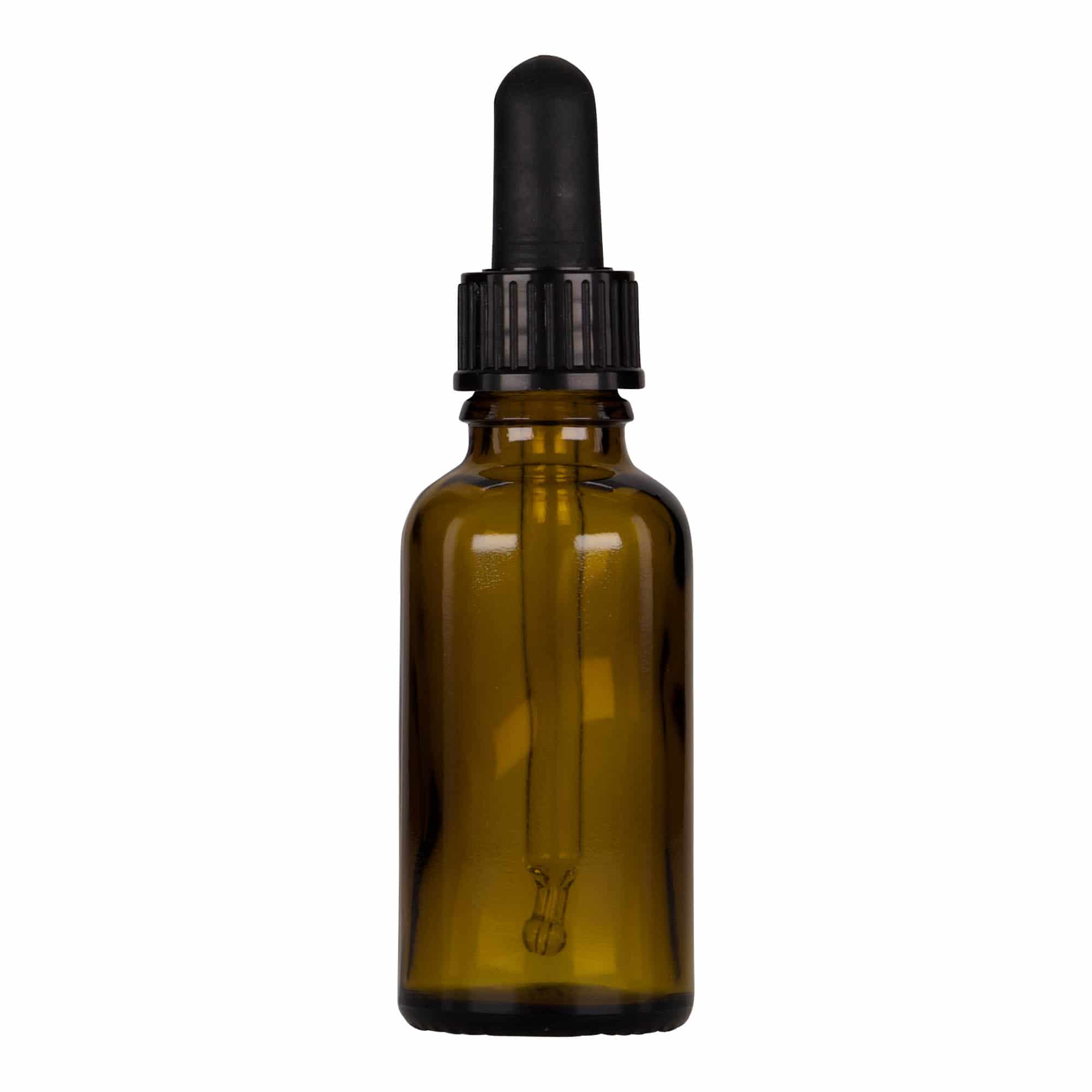 30 ml dropper bottle medicine, glass, brown-black, opening: DIN 18