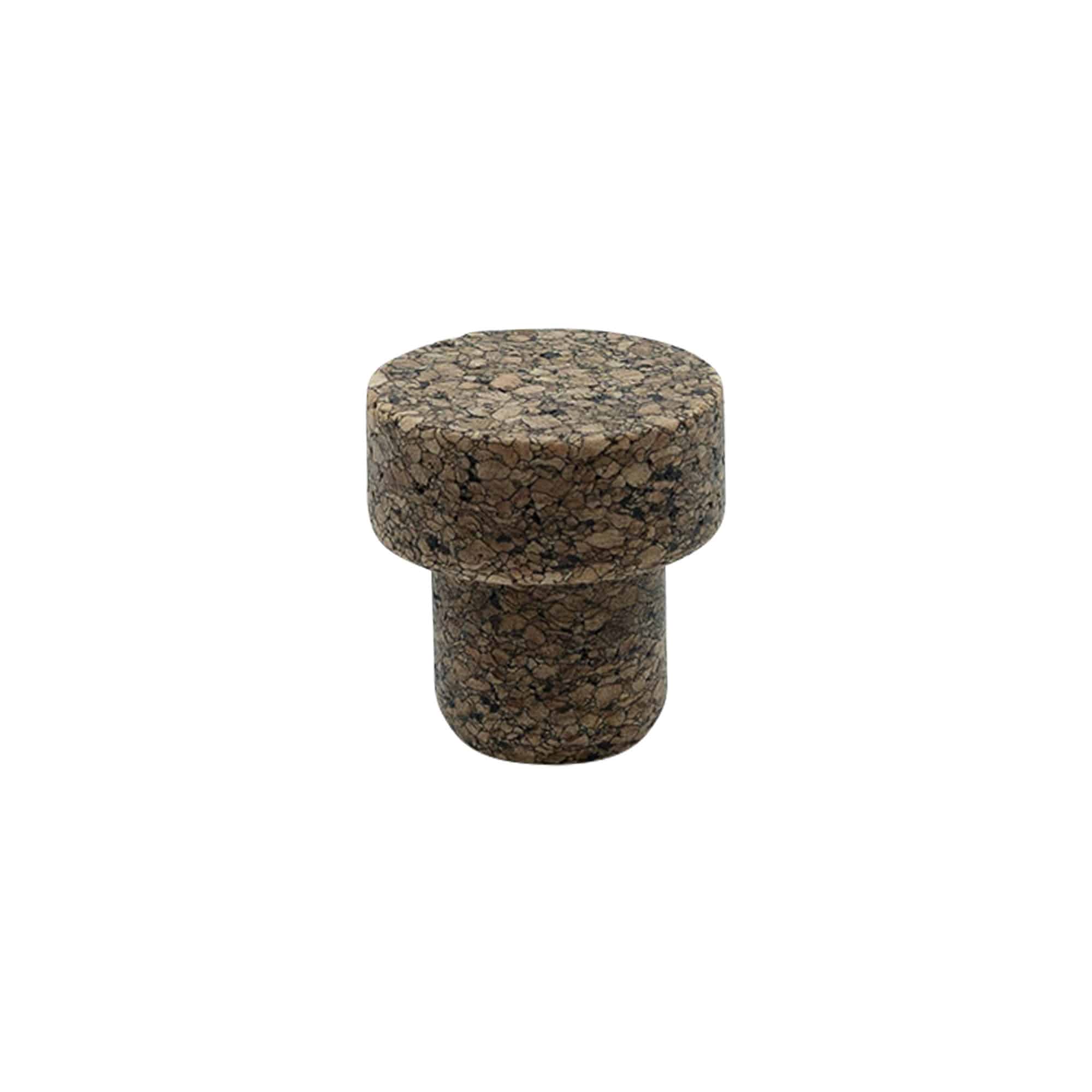 Handle cork ‘Sharp’ 22.5 mm, Corkcoal, for opening: cork