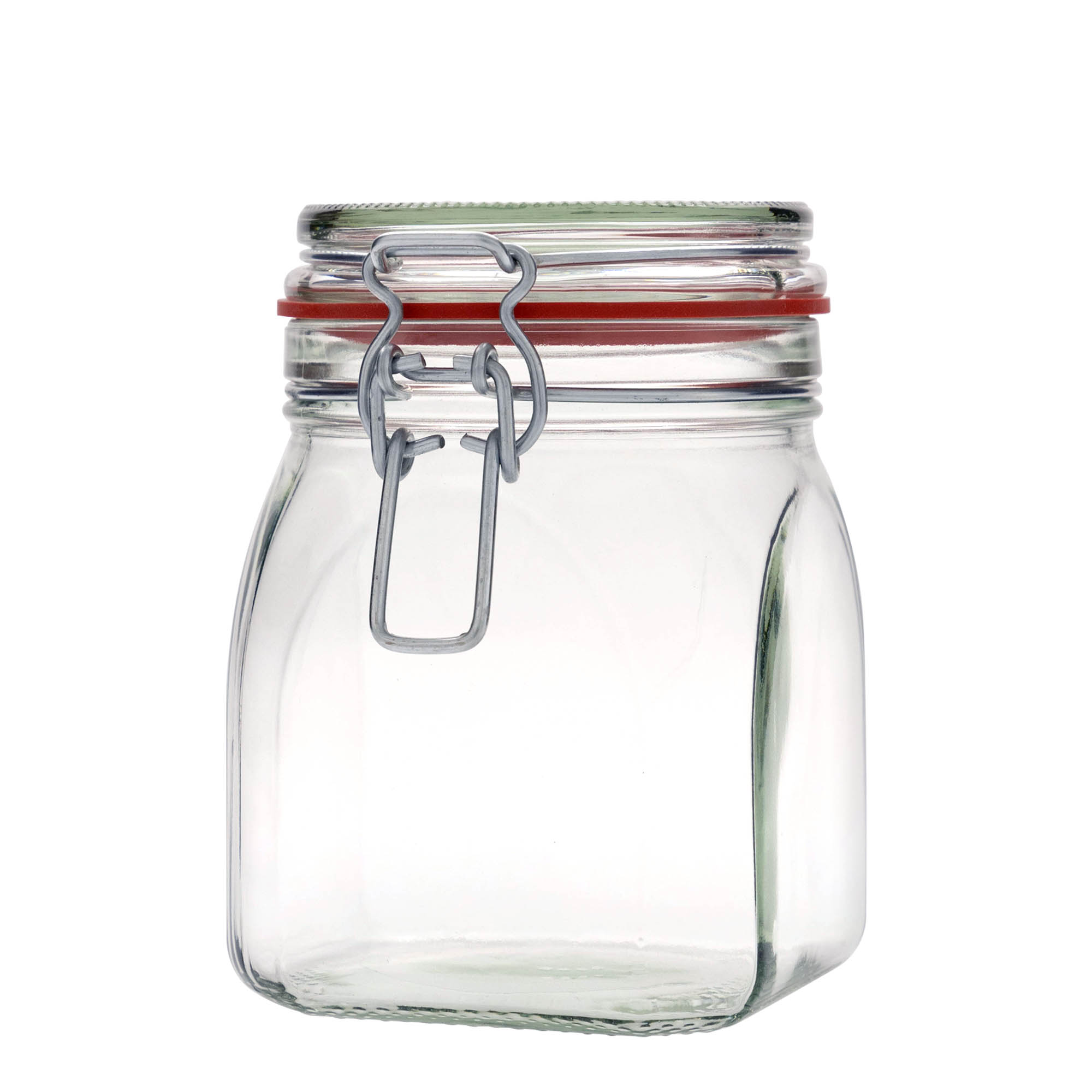900 ml wire bail jar, square, opening: wire bail closure