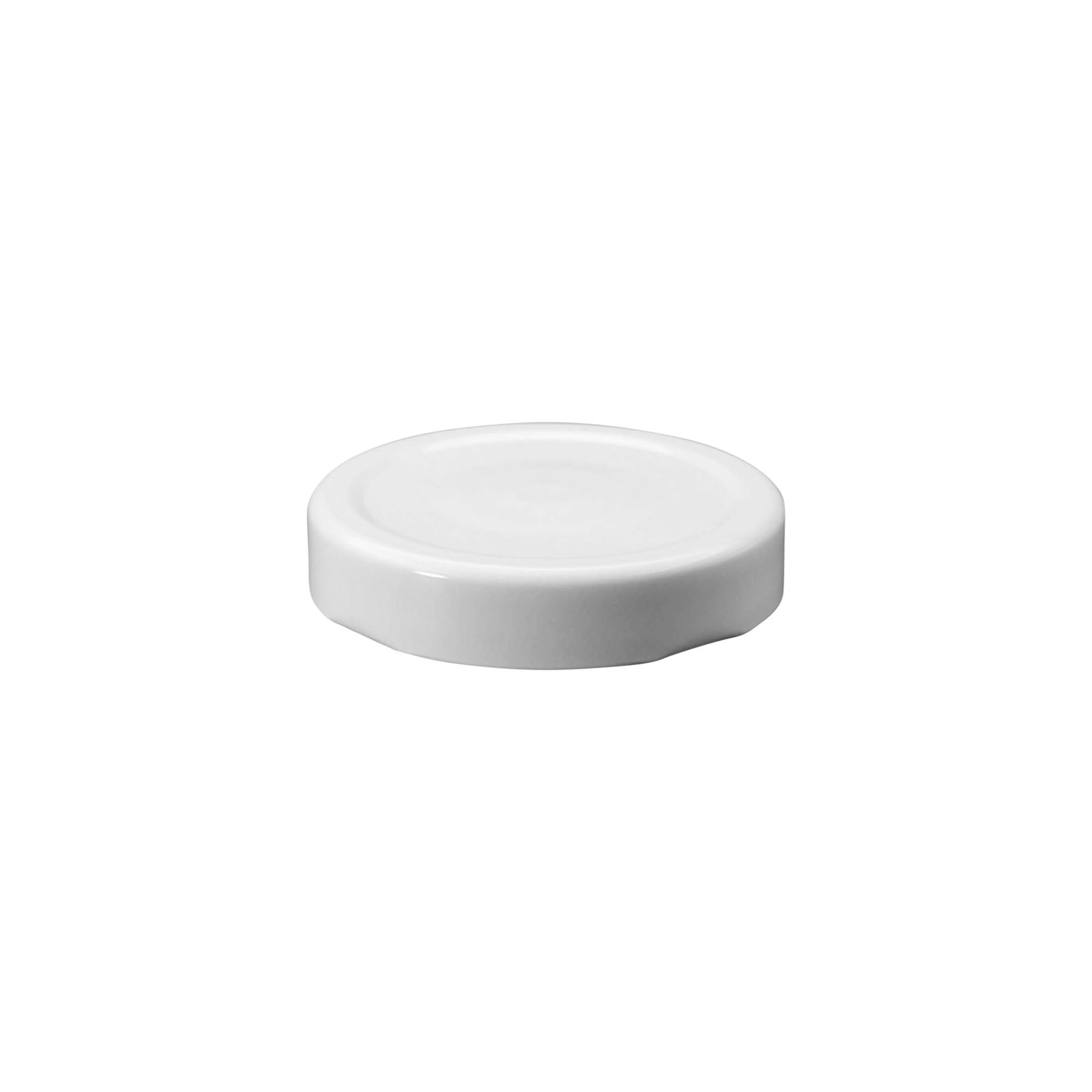 Deep twist-off cap, tinplate, white, for opening: Deep-TO 66 Deep twist-off cap, tinplate, white, for opening: Deep-TO 66