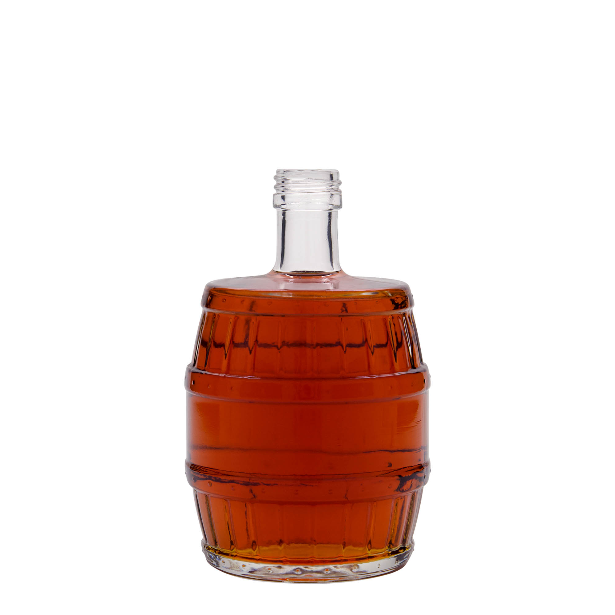 500 ml glass bottle ‘barrel’, opening: PP 28