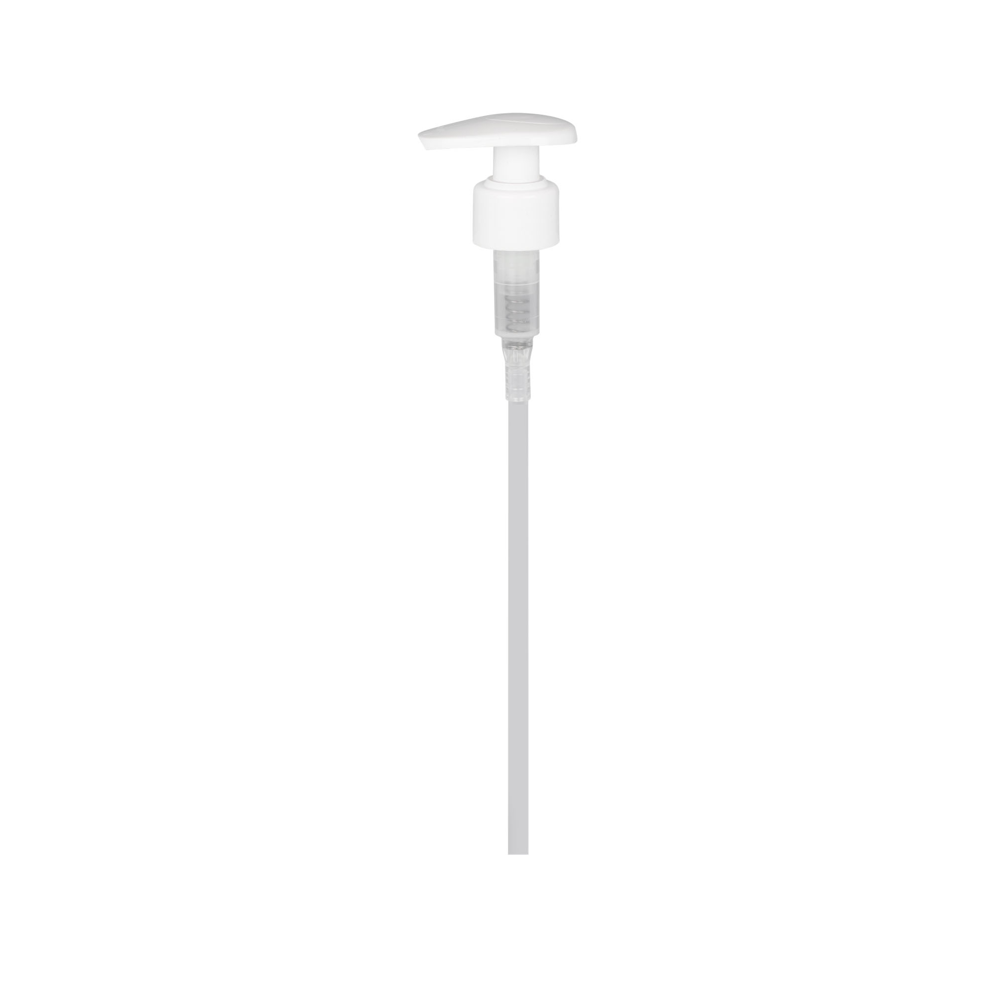 Screw cap with dispenser pump, PP plastic, white, for opening: 24/410