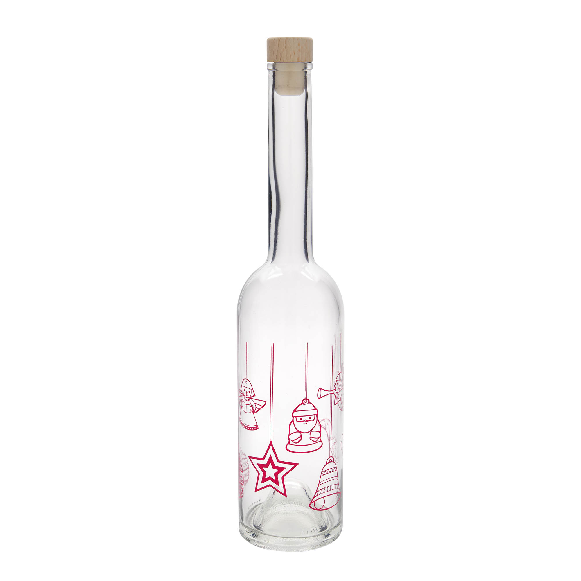 500 ml glass bottle 'Opera', design: stars, opening: cork