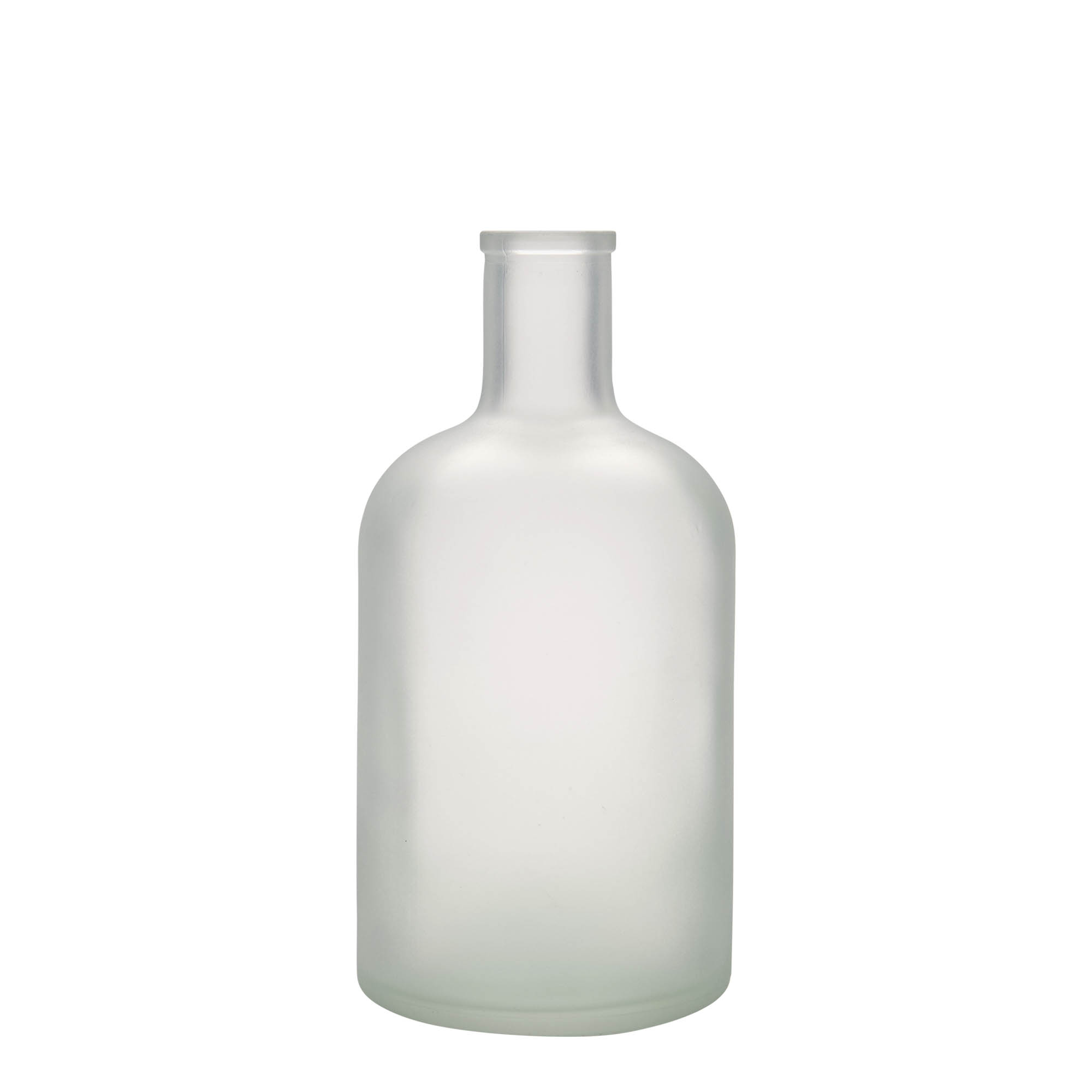 700 ml glass bottle ‘Gerardino’, frosted, opening: cork