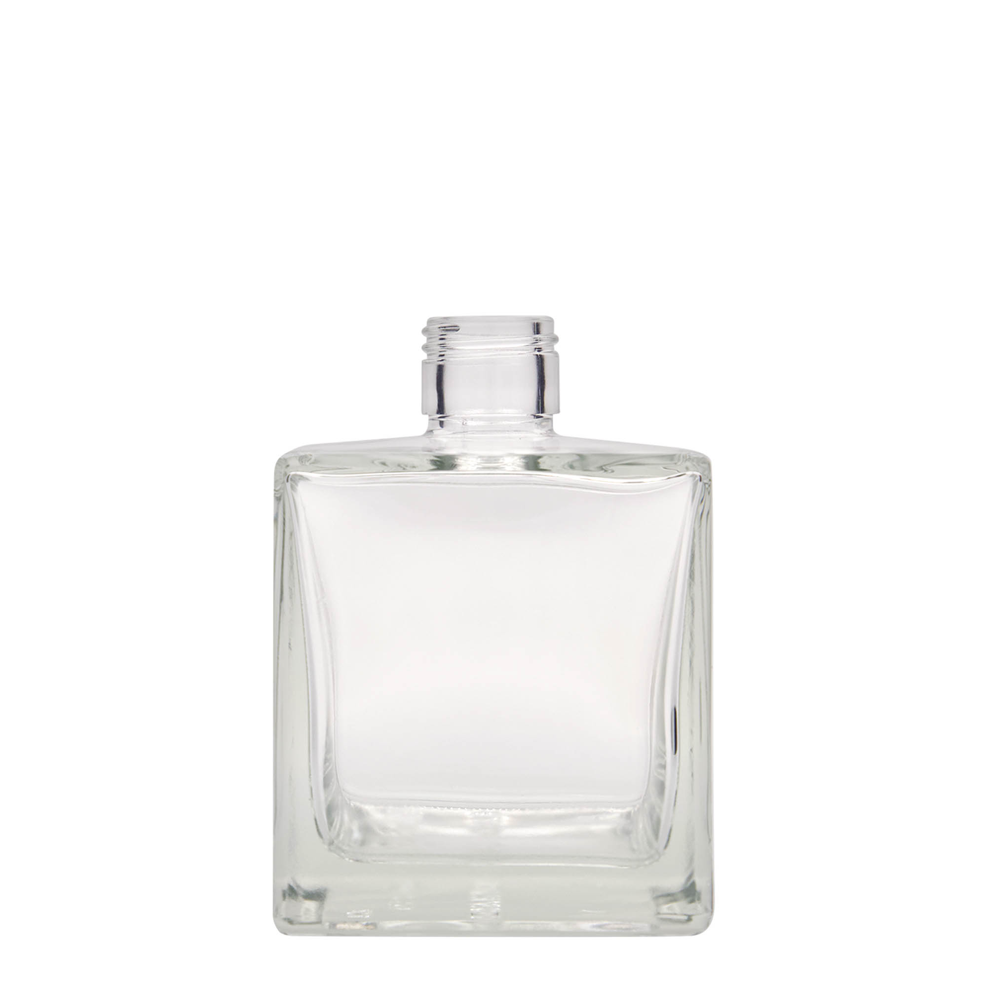500 ml glass bottle ‘Cube’, square, opening: PP 31.5