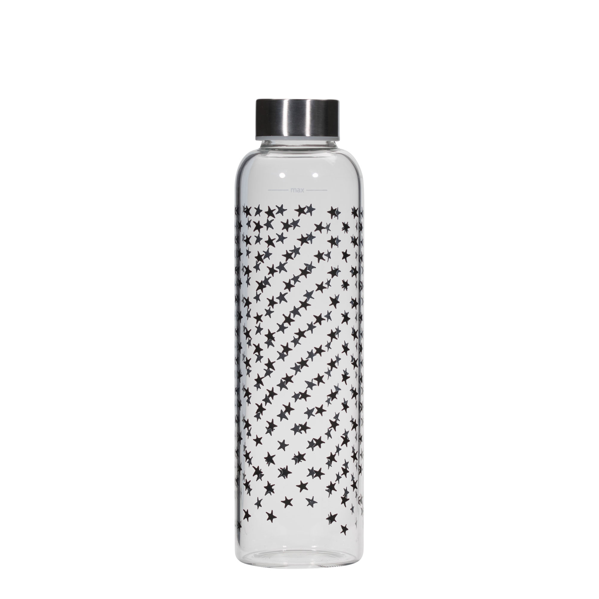 500 ml water bottle 'Perseus', print: black stars, closure: screw cap 500 ml water bottle 'Perseus', print: black stars, closure: screw cap