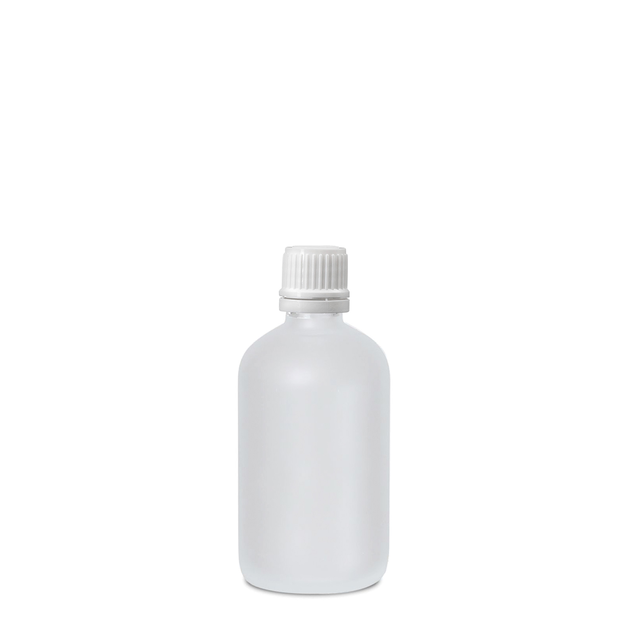 100 ml medicine bottle, glass, frosted, neck: DIN 18