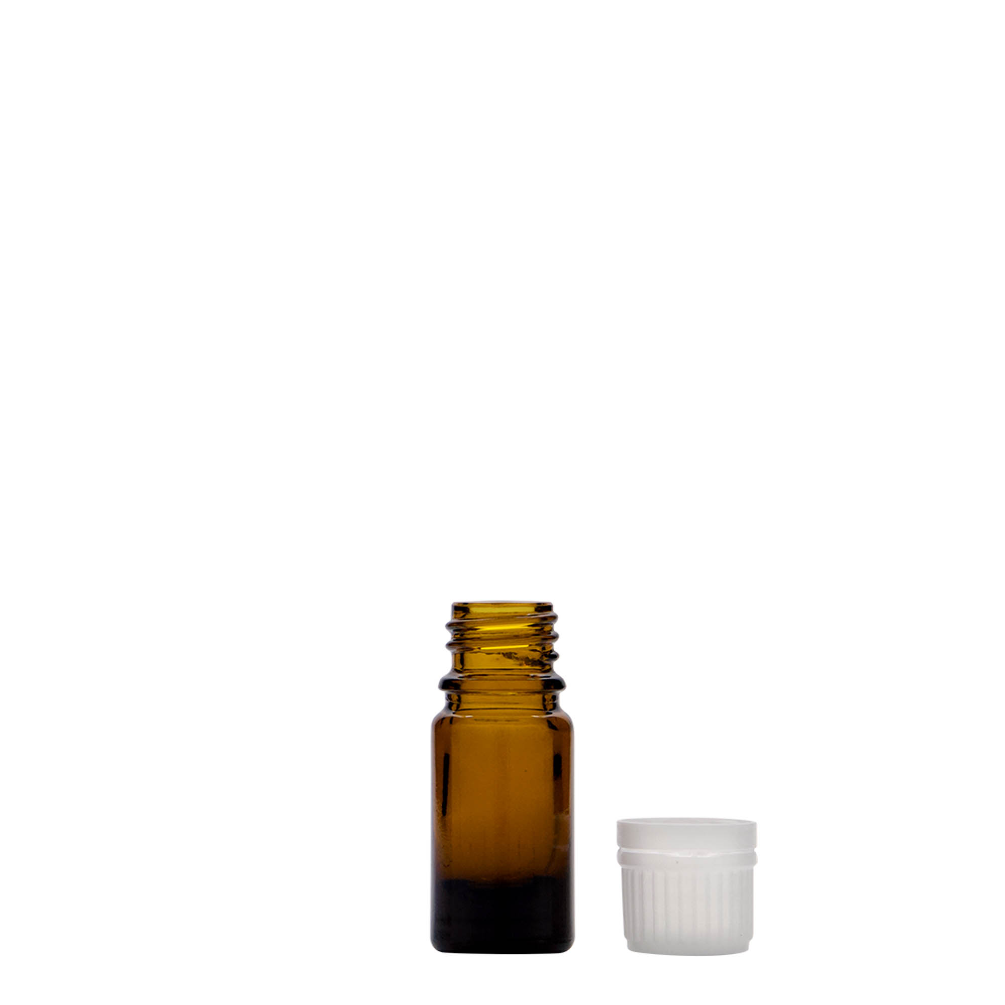 5 ml medicine bottle, glass, brown, opening: DIN 18