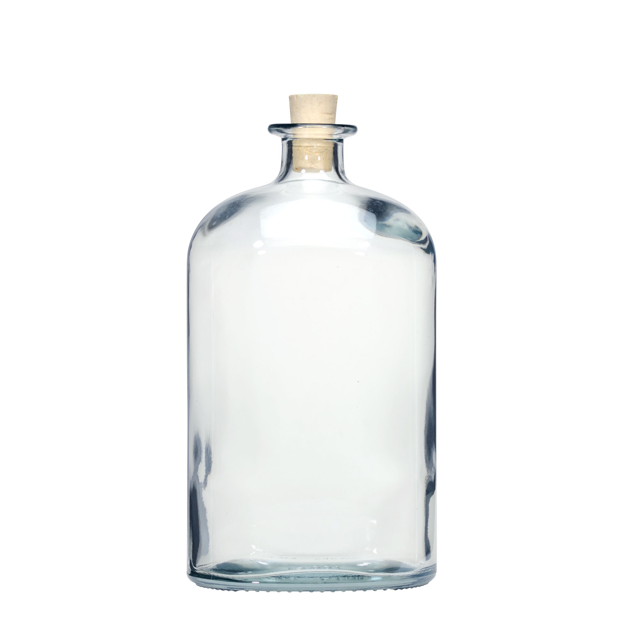 1,000 ml glass bottle 'Dundee', oval, opening: cork