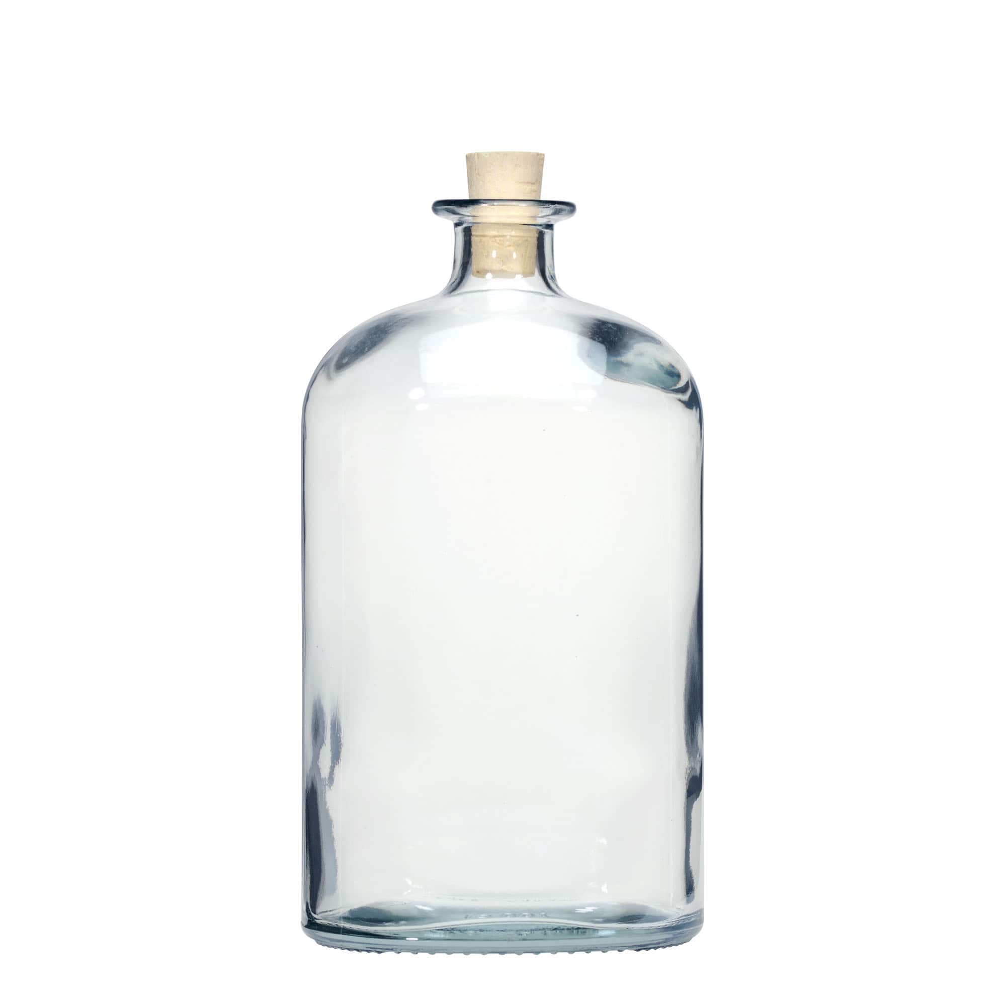 1,000 ml glass bottle ‘Dundee’, oval, opening: cork
