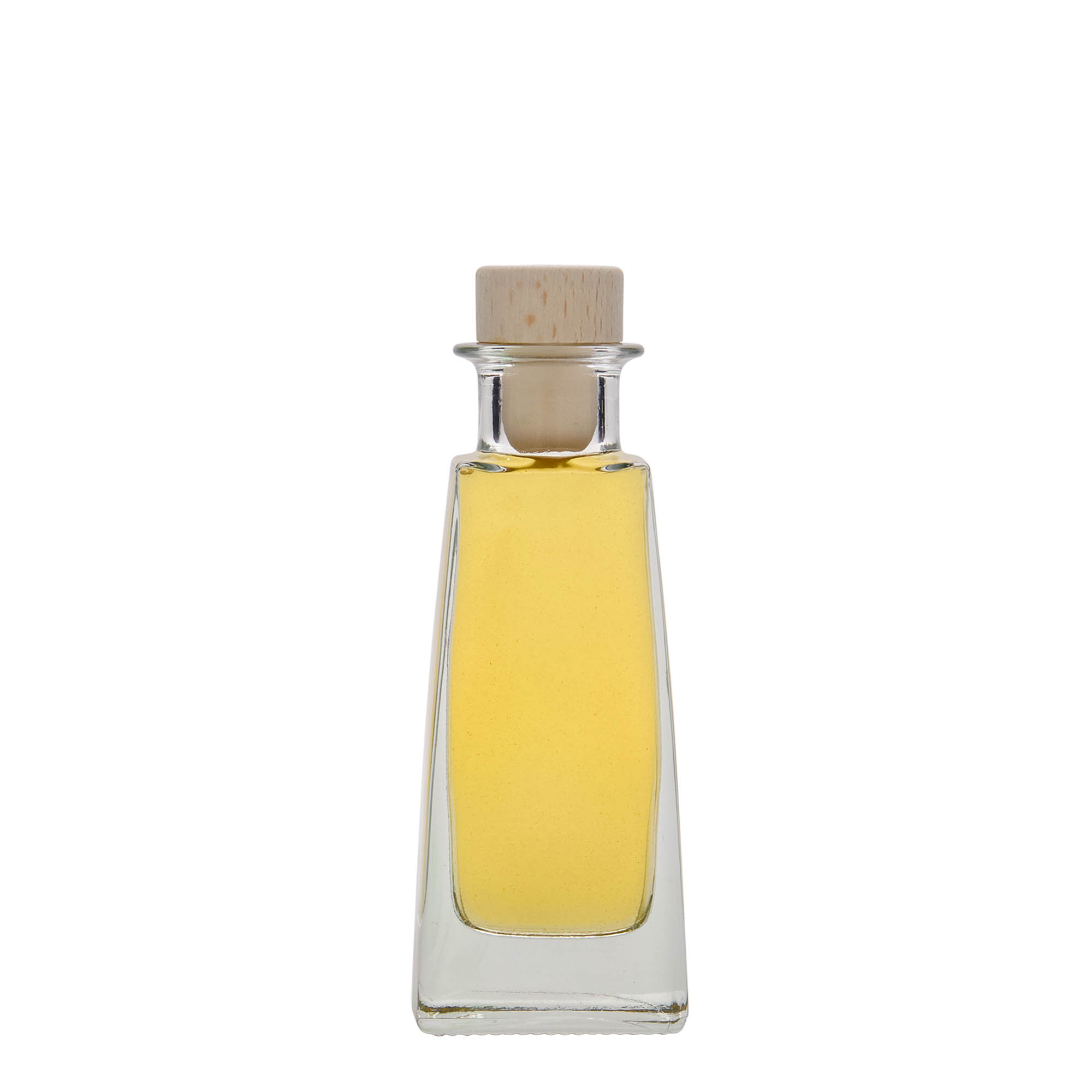 100 ml glass bottle 'Timmy', rectangular, opening: cork