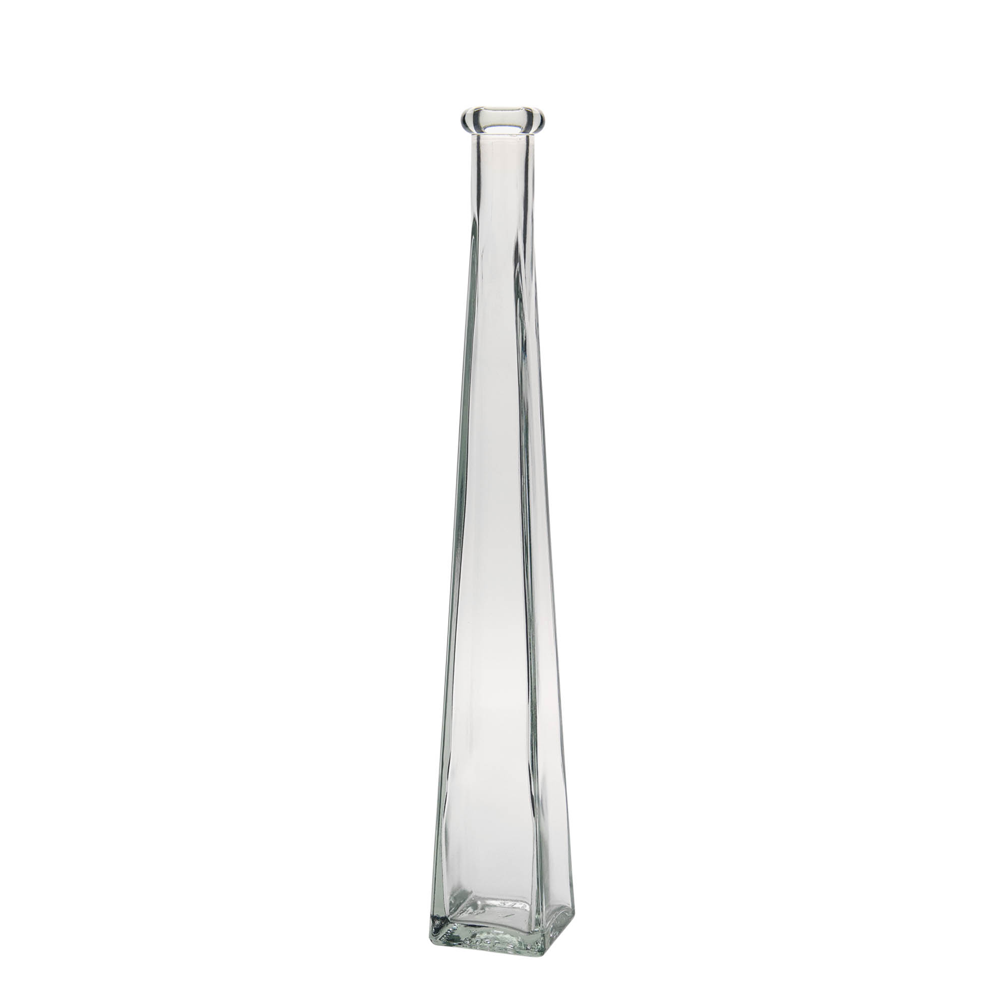 200 ml glass bottle 'Dama Quadrato', square, opening: cork