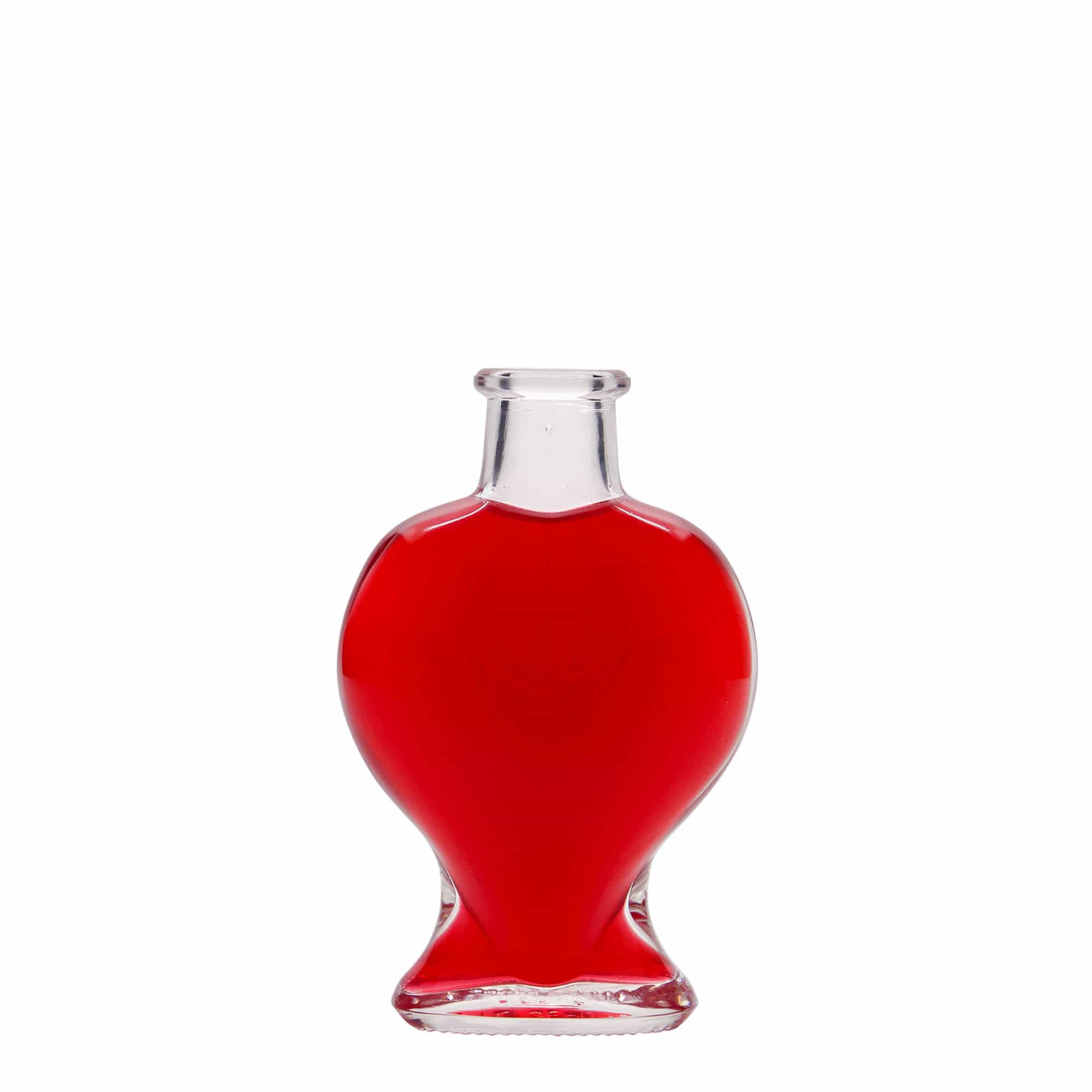 100 ml glass bottle ‘Heart’, opening: cork