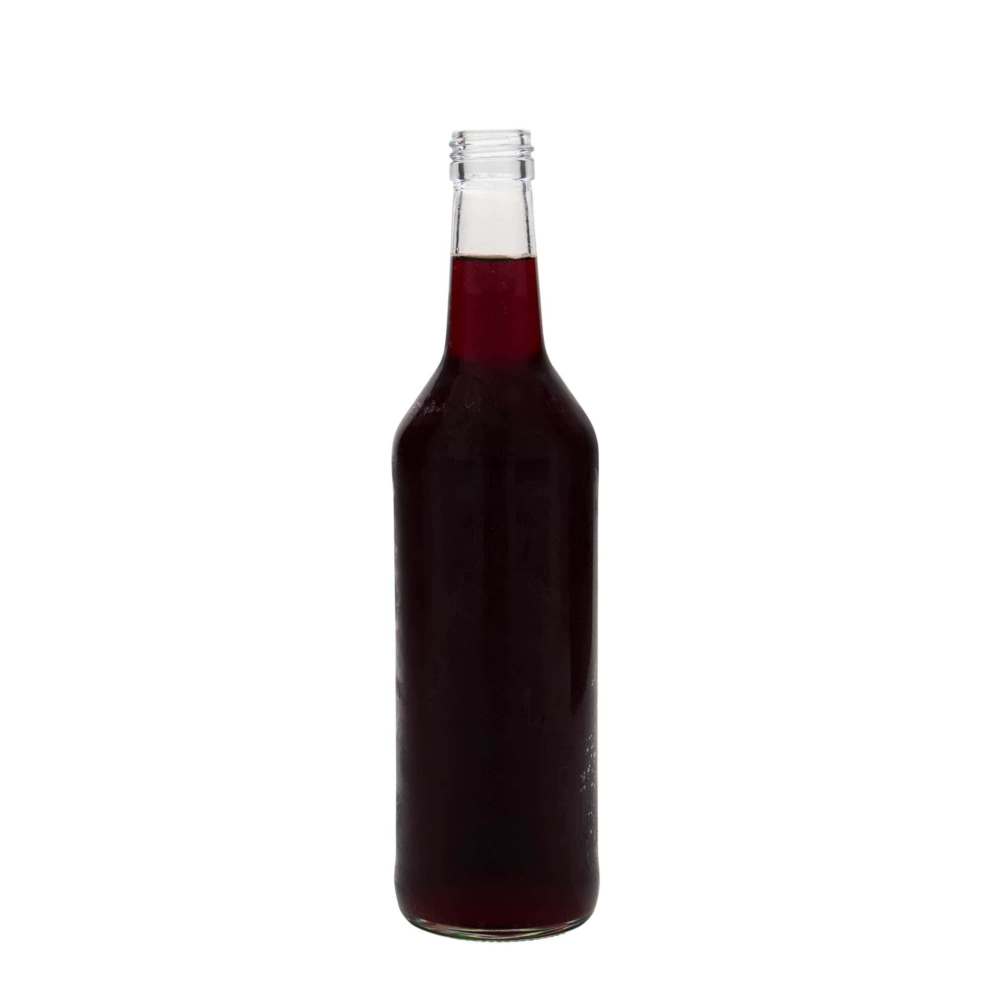 500 ml glass bottle, straight neck, opening: PP 28