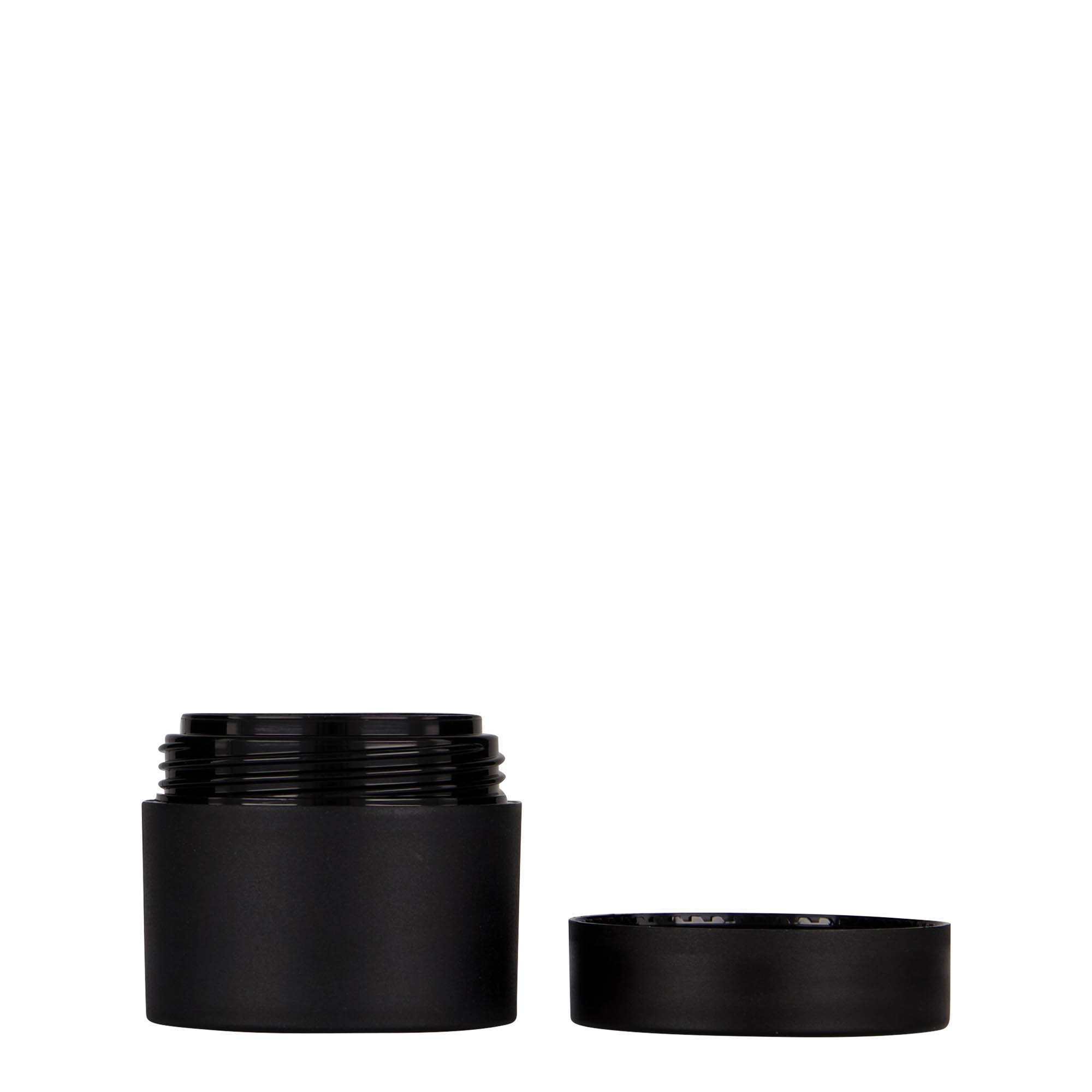 30 ml plastic jar 'Antonella', PP, black, opening: screw cap