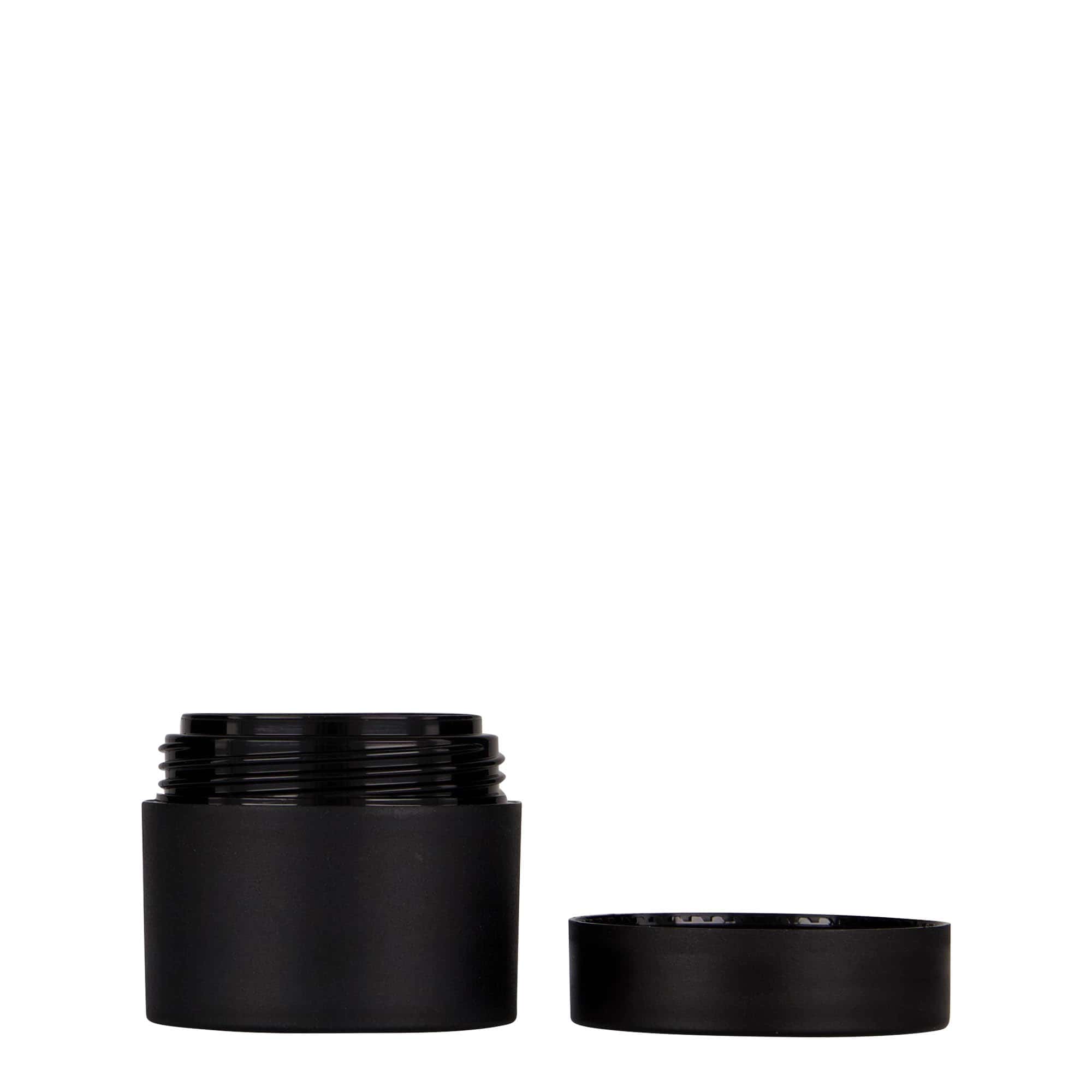 30 ml plastic jar ‘Antonella’, PP, black, opening: screw cap