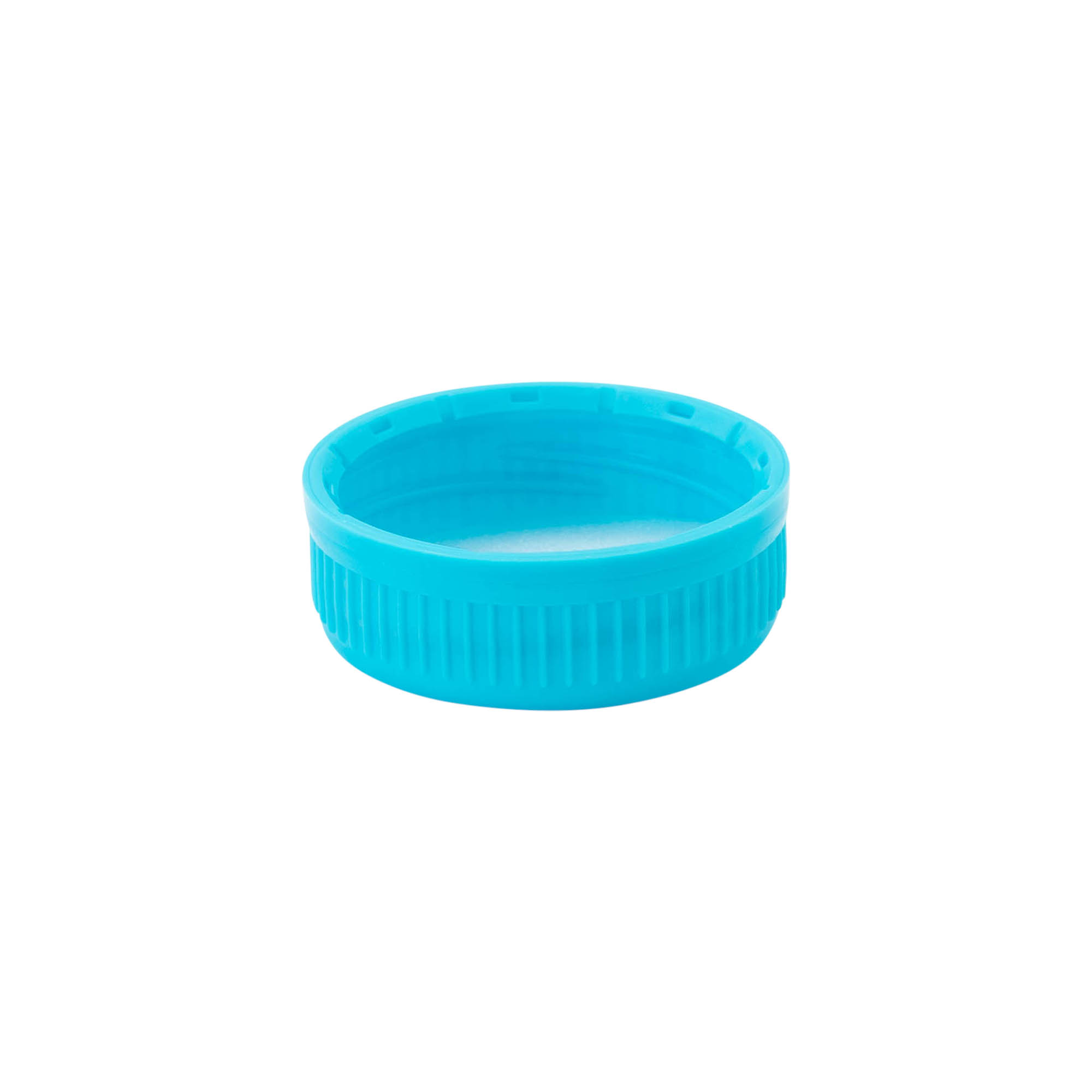 Screw cap 40mm, PE plastic, light blue