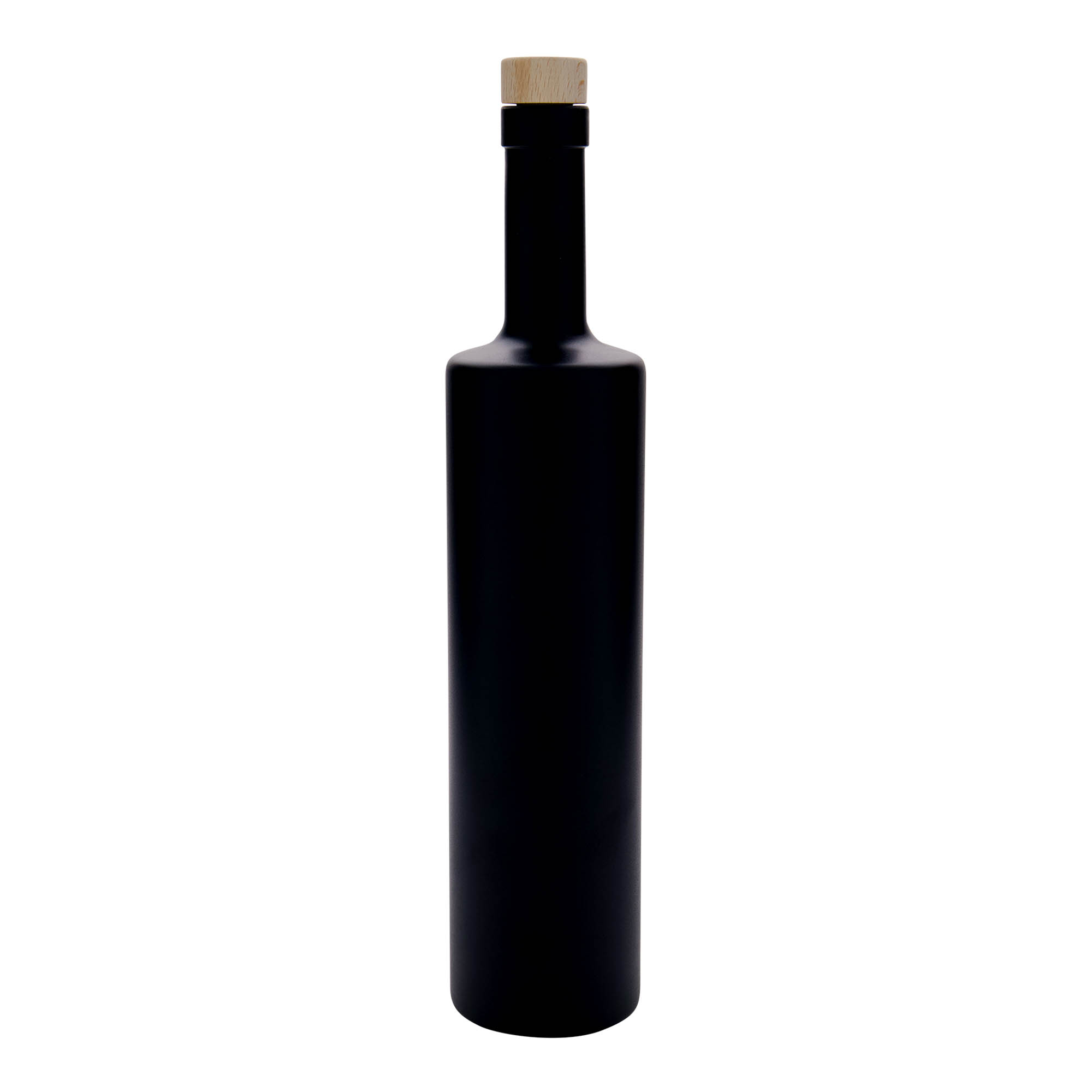 700 ml glass bottle 'Centurio', black, opening: cork
