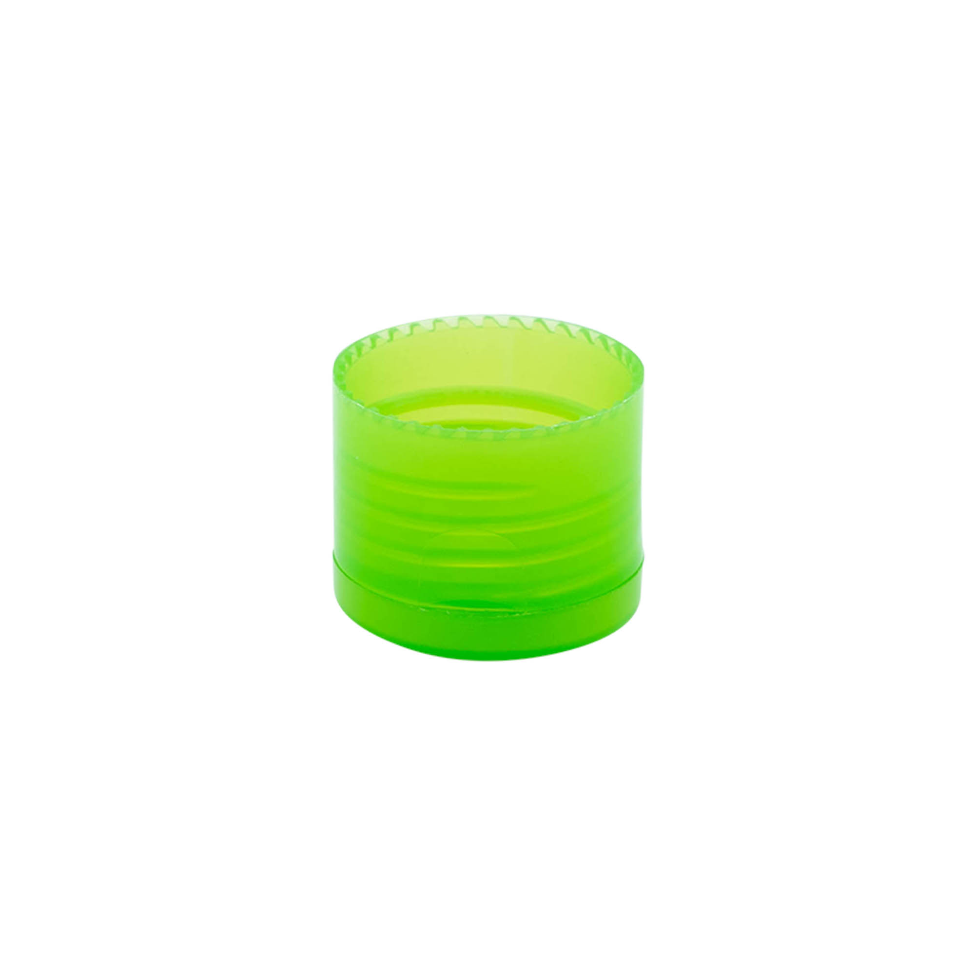 Hinged screw cap, PP plastic, green, for opening: 24/410