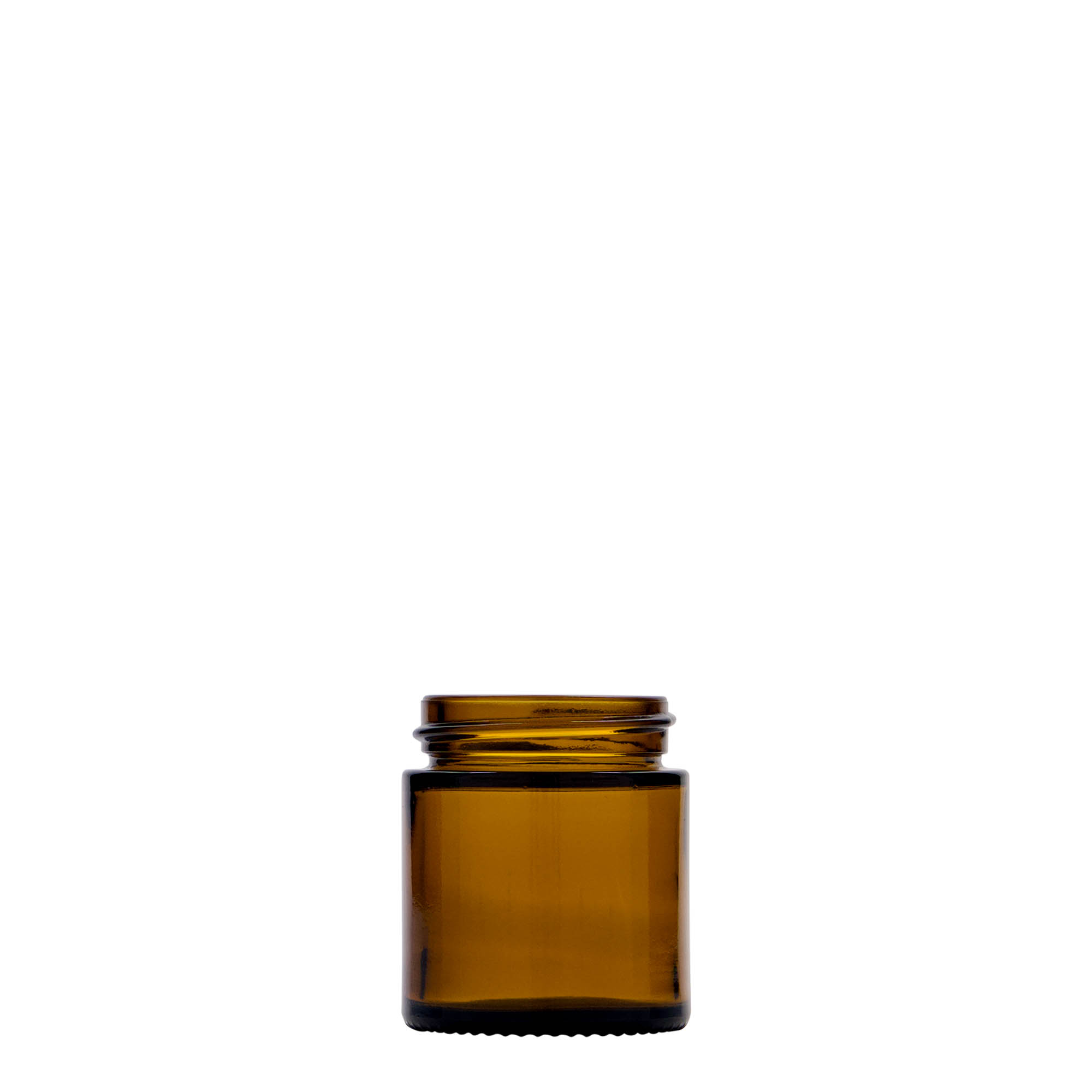 30 ml cosmetic jar 'Brown Line', glass, brown, closure: screw cap 30 ml cosmetic jar 'Brown Line', glass, brown, closure: screw cap