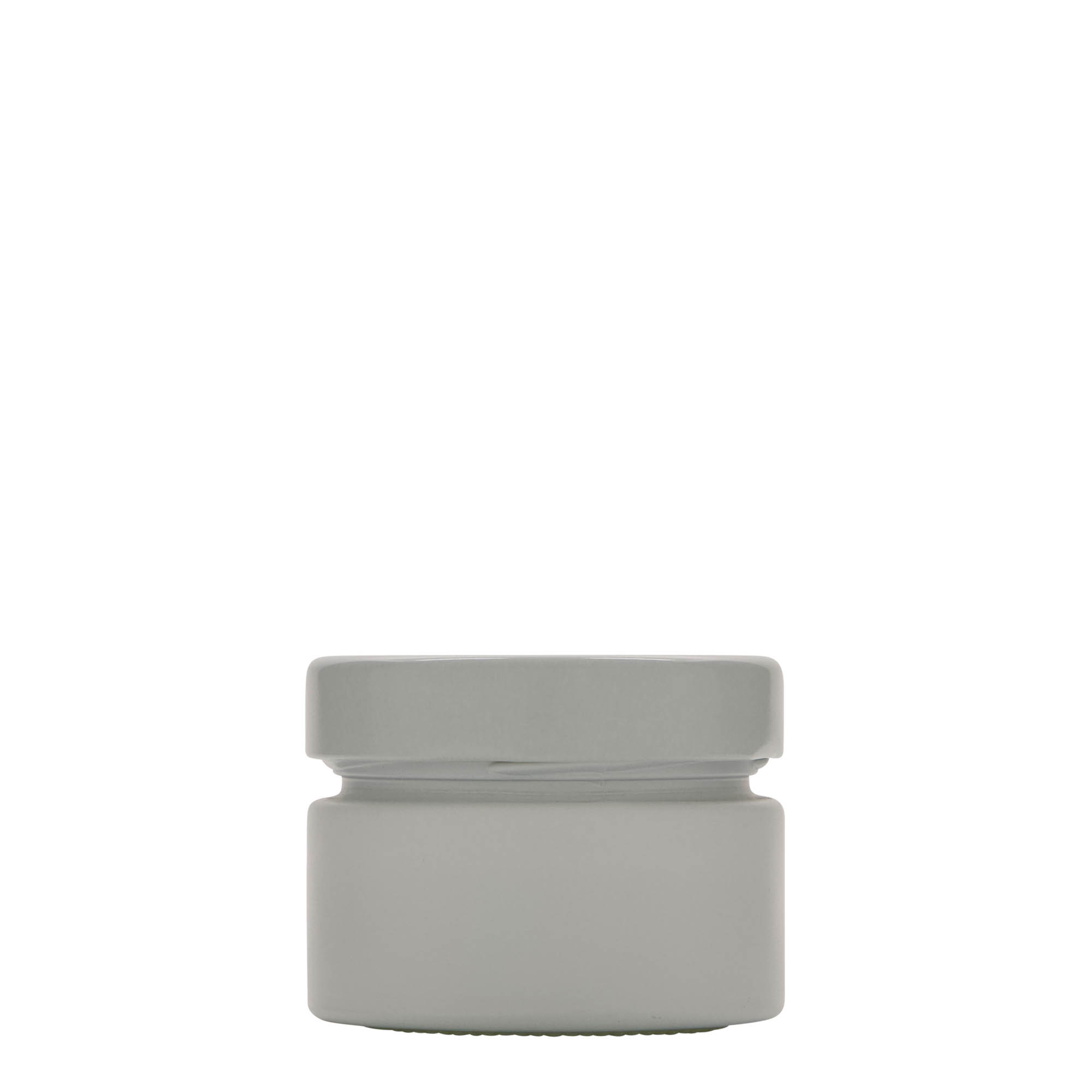 130 ml round glass 'Aurora', white, opening: Deep-Twist-Off (DTO 66)