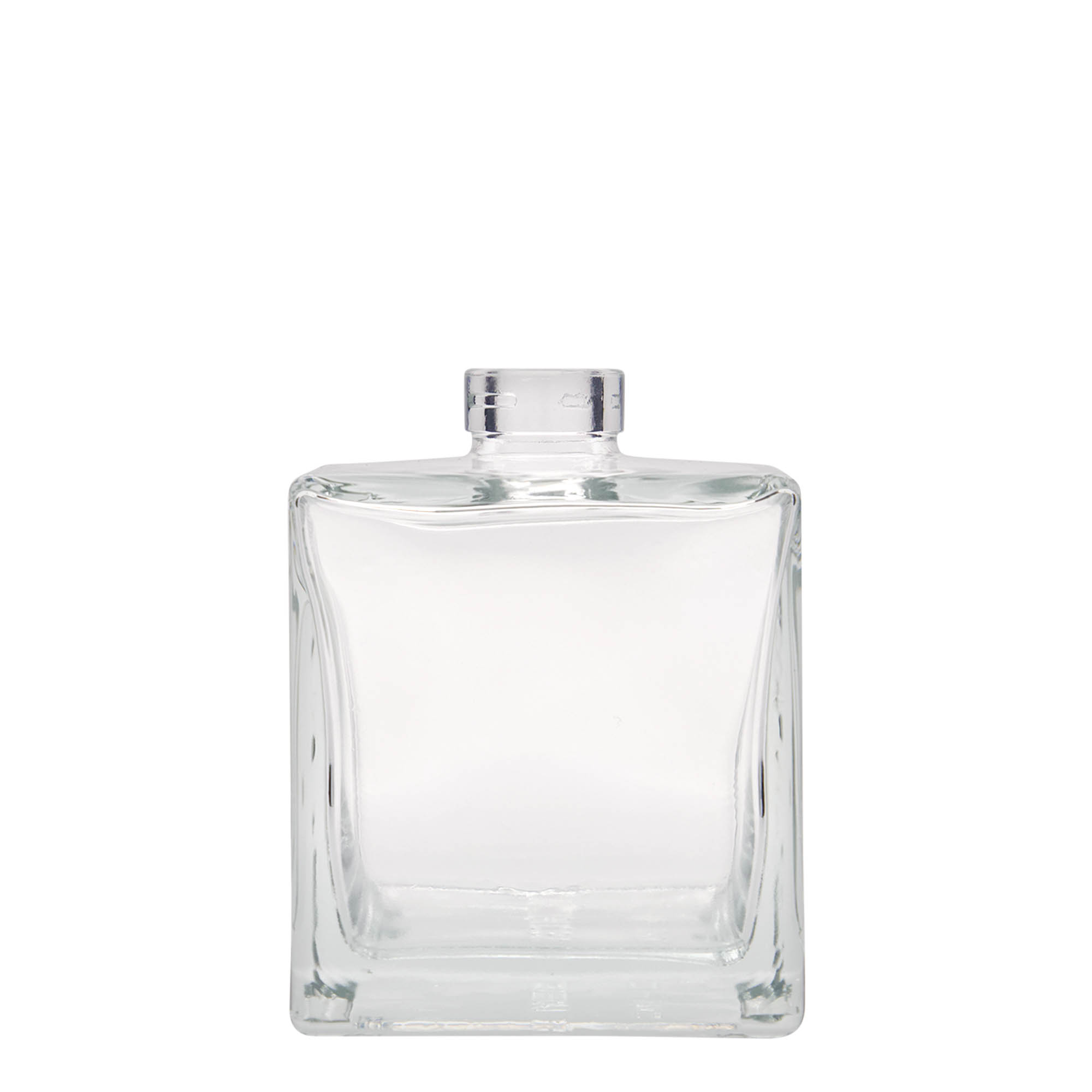 500 ml glass bottle ‘Cube’, square, opening: cork