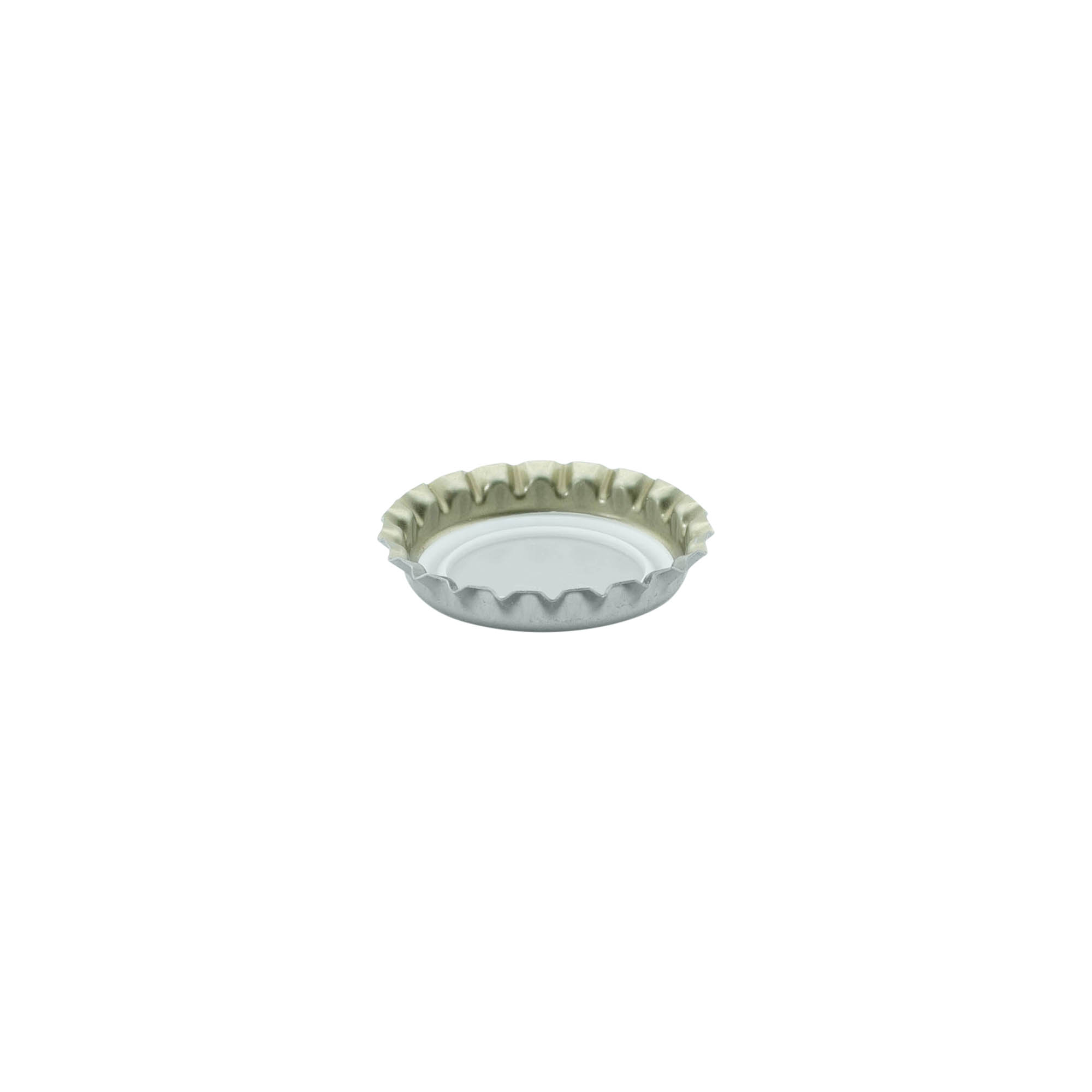 Crown caps 26 mm, metal, silver Crown caps 26 mm, metal, silver