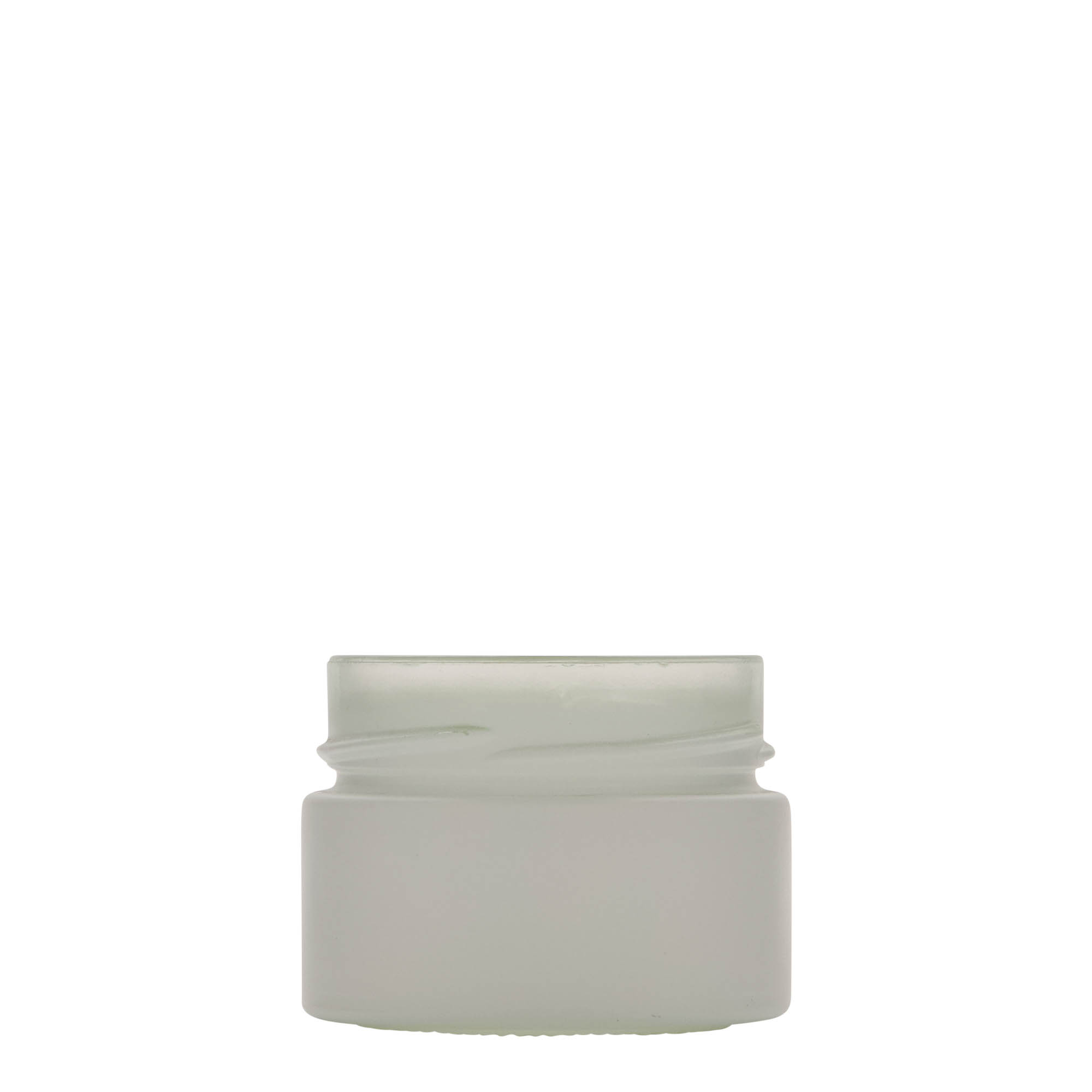 130 ml round glass 'Aurora', white, opening: Deep-Twist-Off (DTO 66)