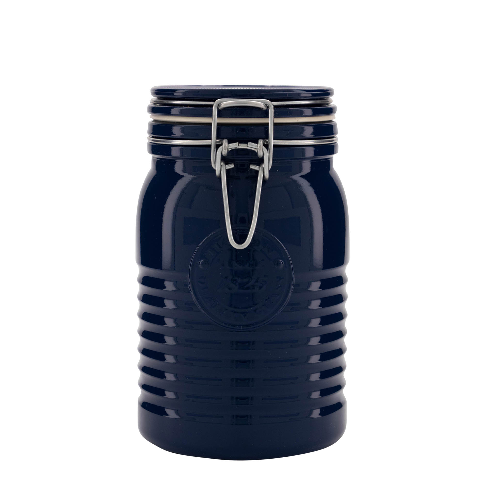 1,000 ml clip top jar 'Officina 1825', blue, closure: clip top