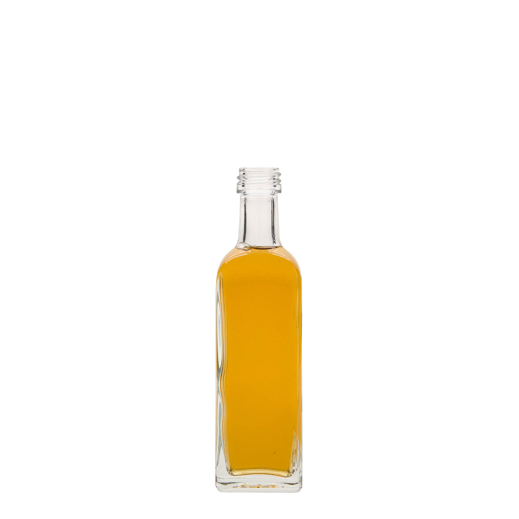 60 ml glass bottle 'Marasca', square, opening: PP 18 60 ml glass bottle 'Marasca', square, opening: PP 18