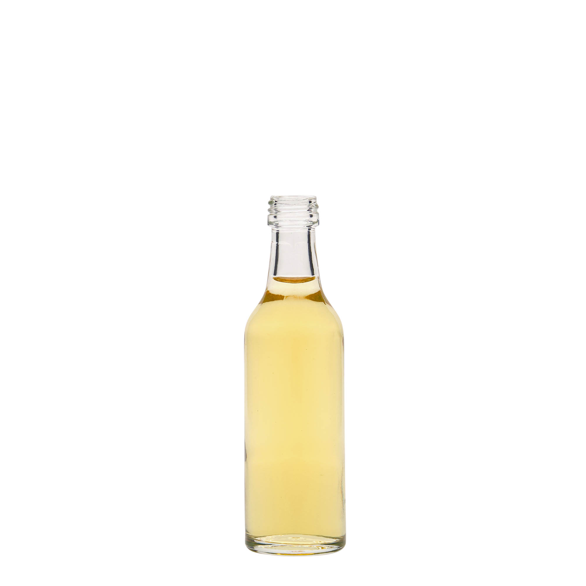 50 ml glass bottle with straight neck, opening: PP 18