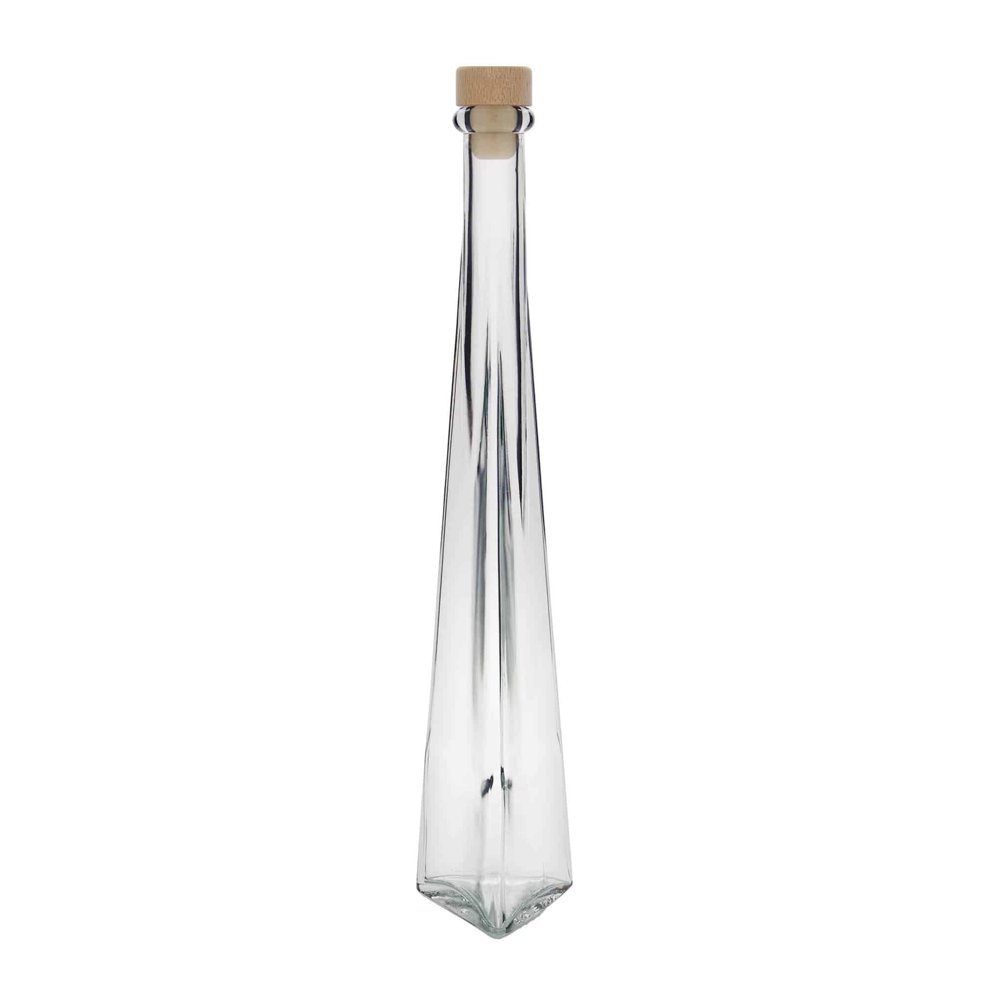 200 ml glass bottle ‘Dama Triangolore’, triangular, opening: cork
