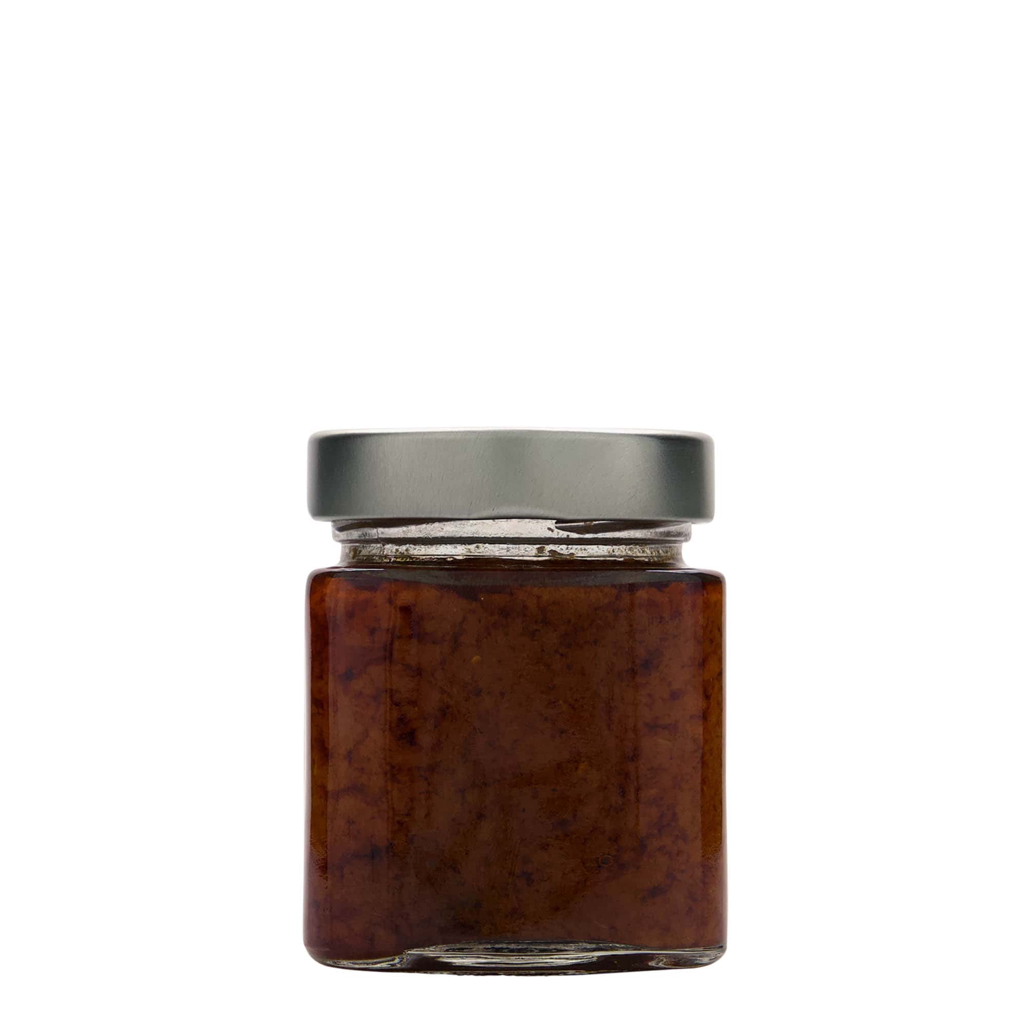 212 ml square glass ‘Ikarus’, opening: Deep-Twist-off (DTO 63)